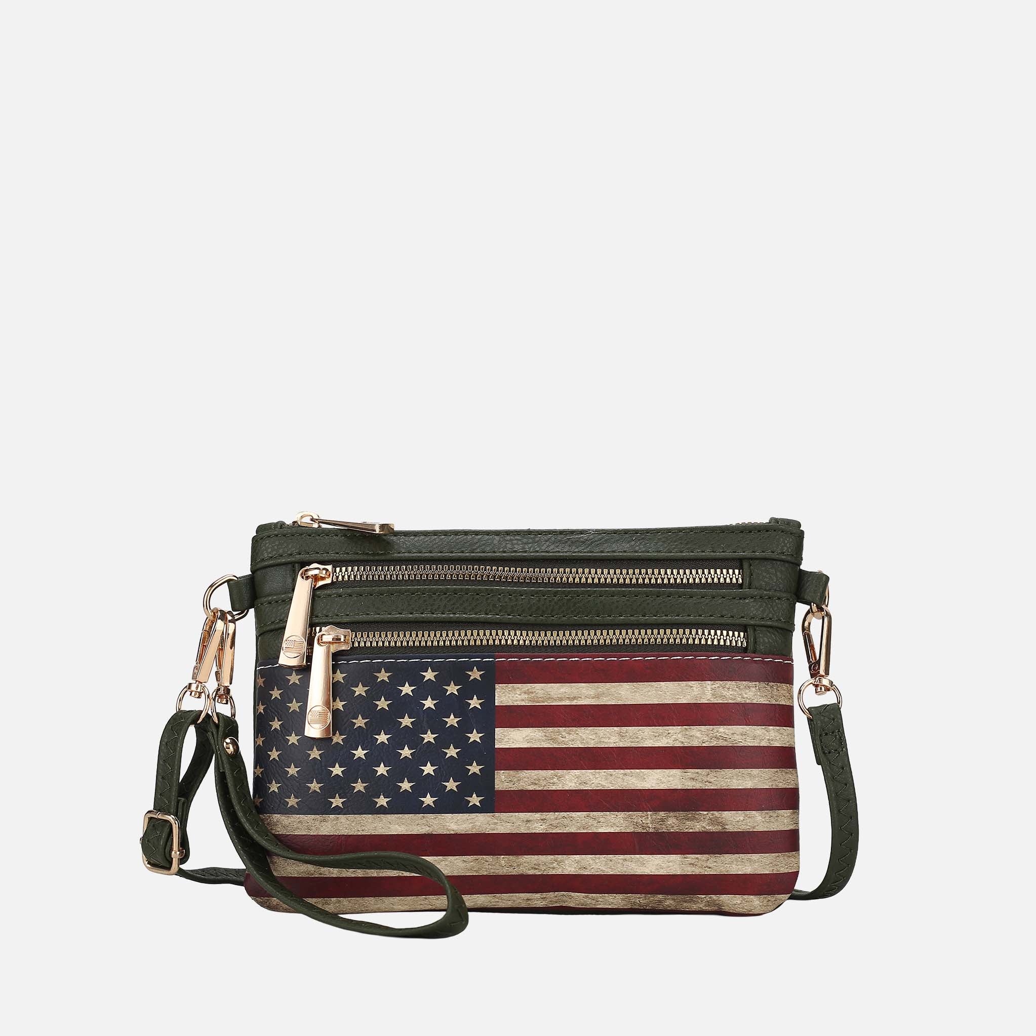 Alisson Printed Flag Crossbody Bag
