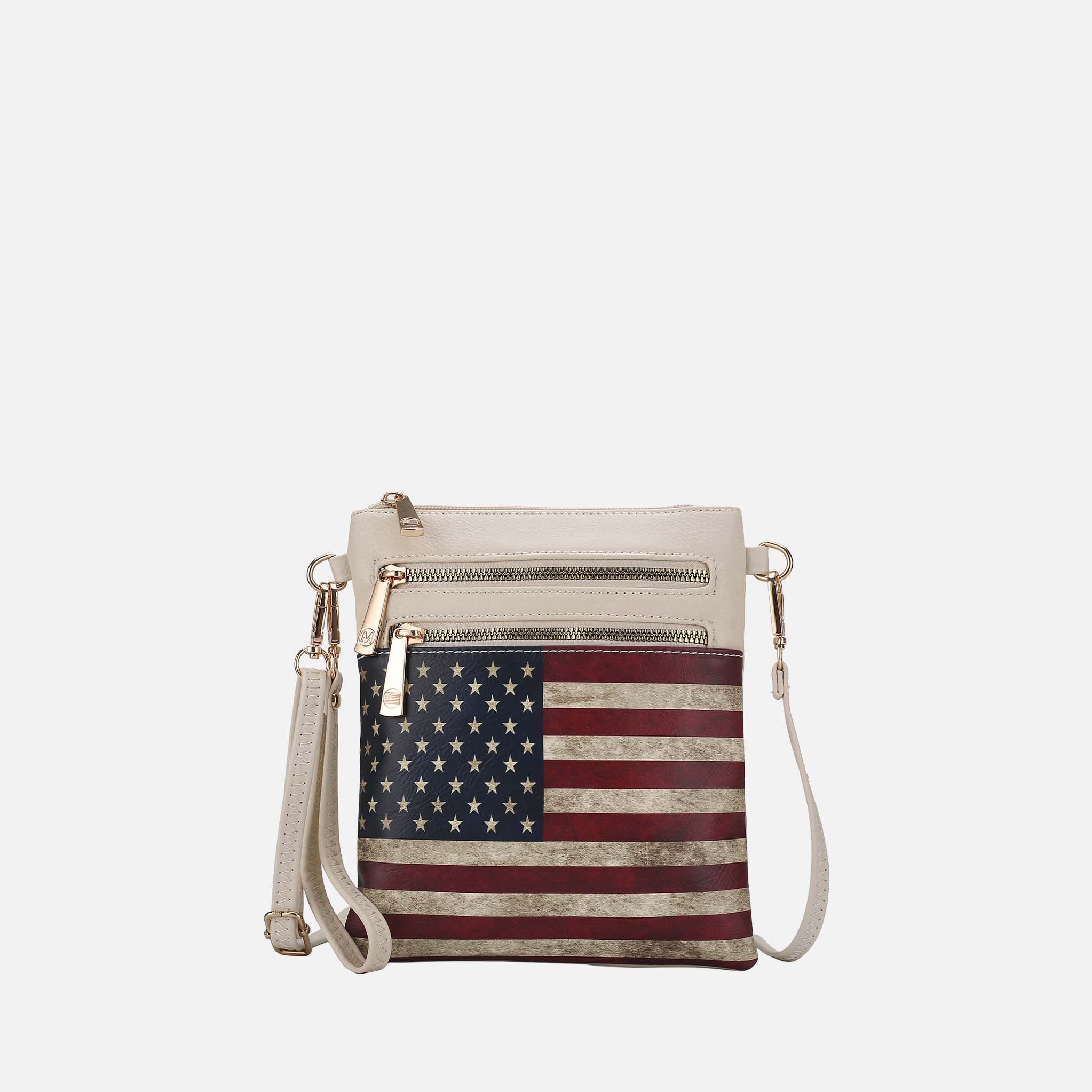 Genesis Printed Flag Crossbody Bag