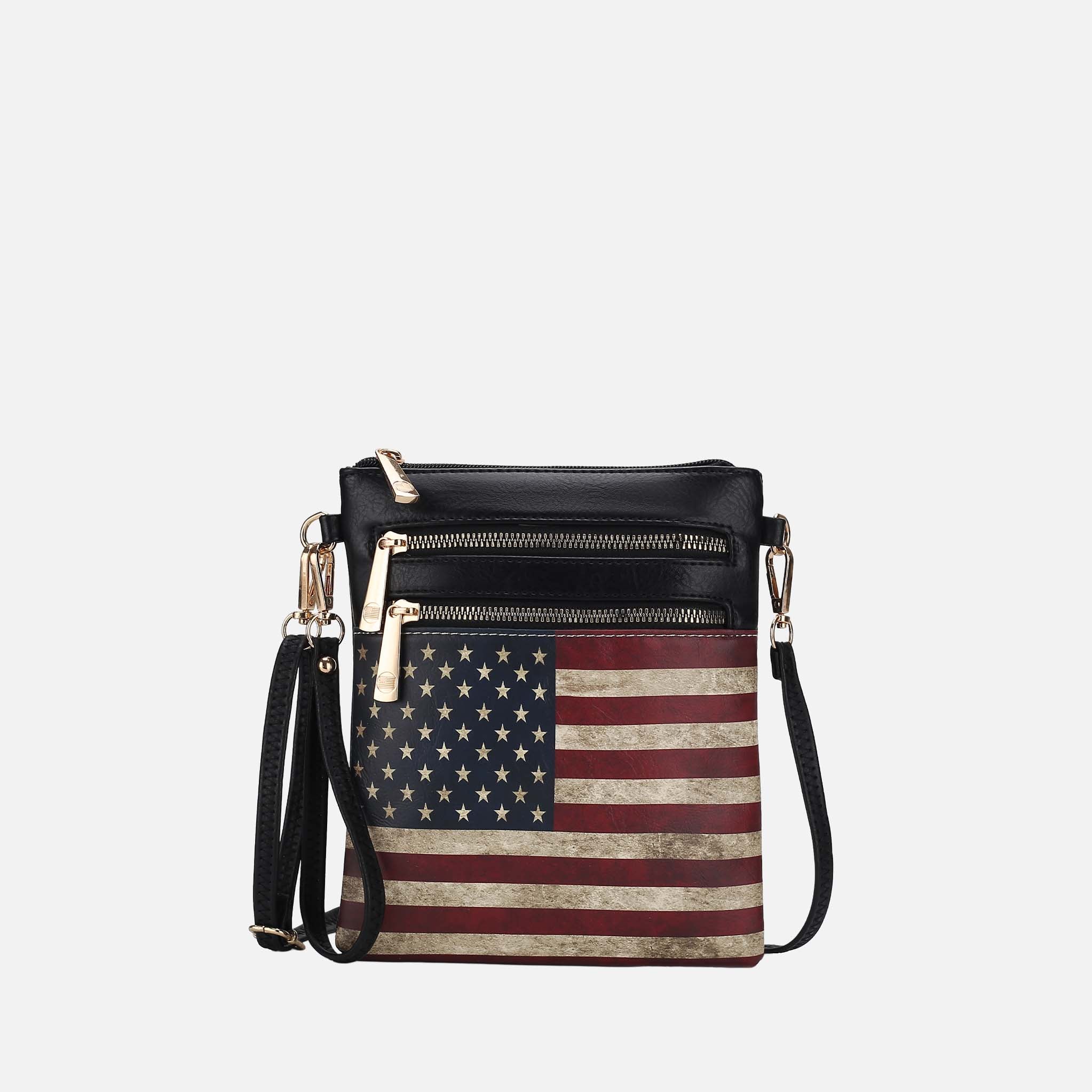 Genesis Printed Flag Crossbody Bag