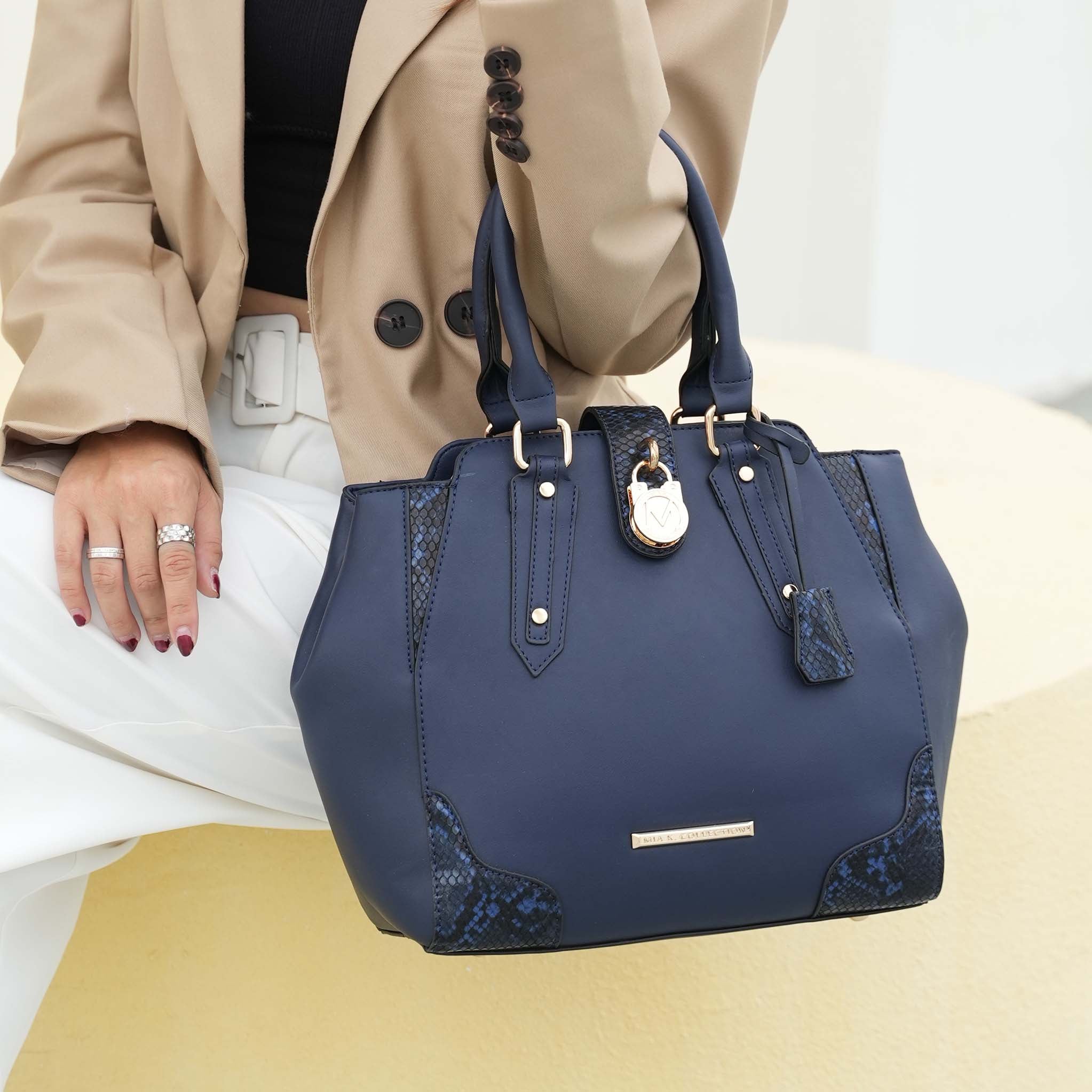 Lorena Embossed Shoulder Bag