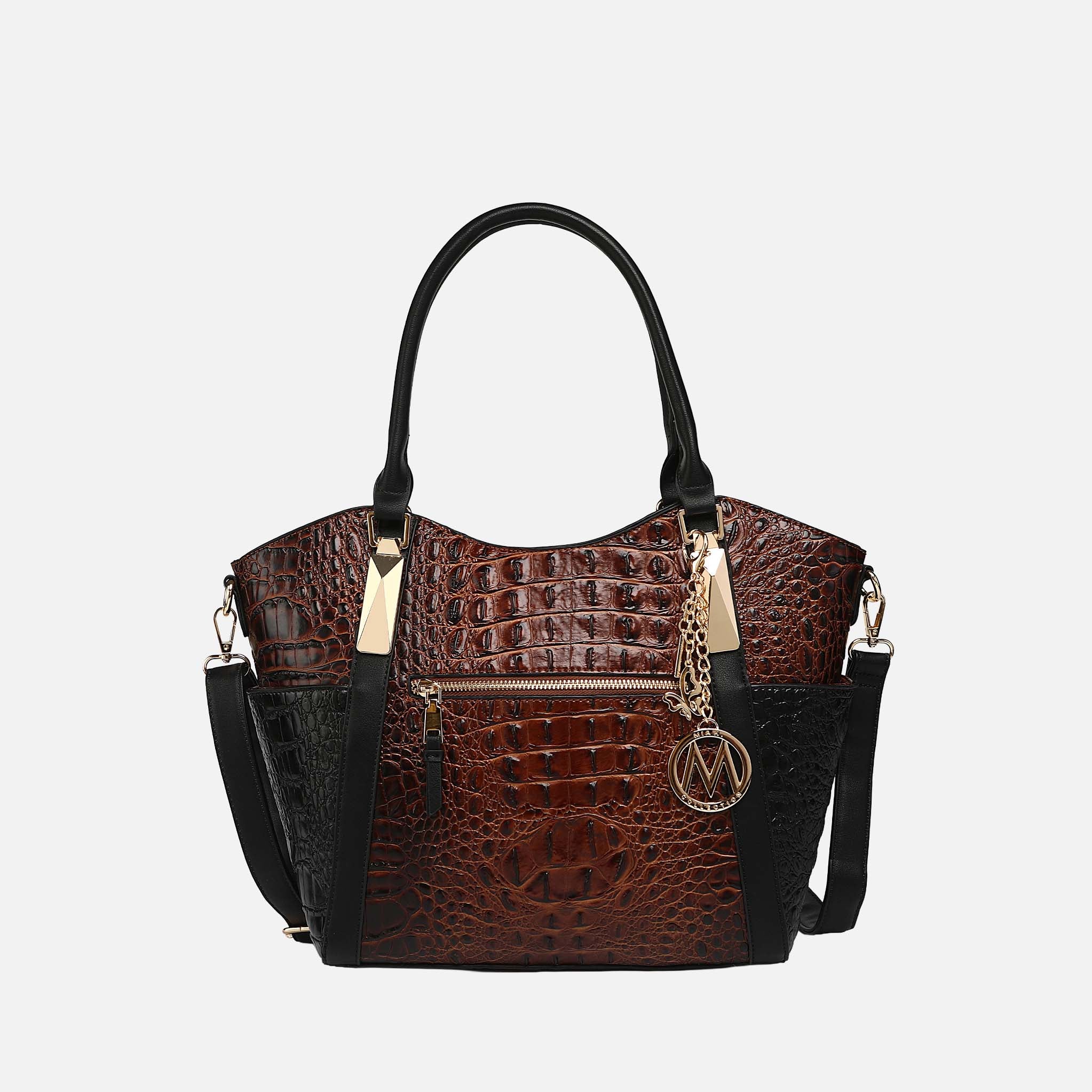 Janise Croc Tote handbag