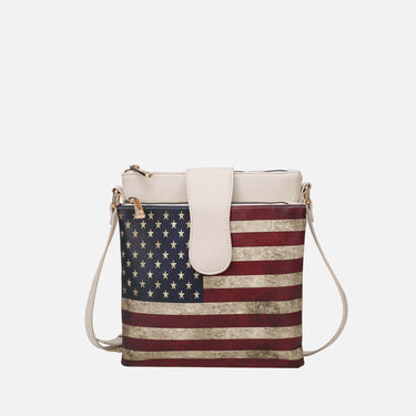 Josephine Printed Flag Crossbody Bag