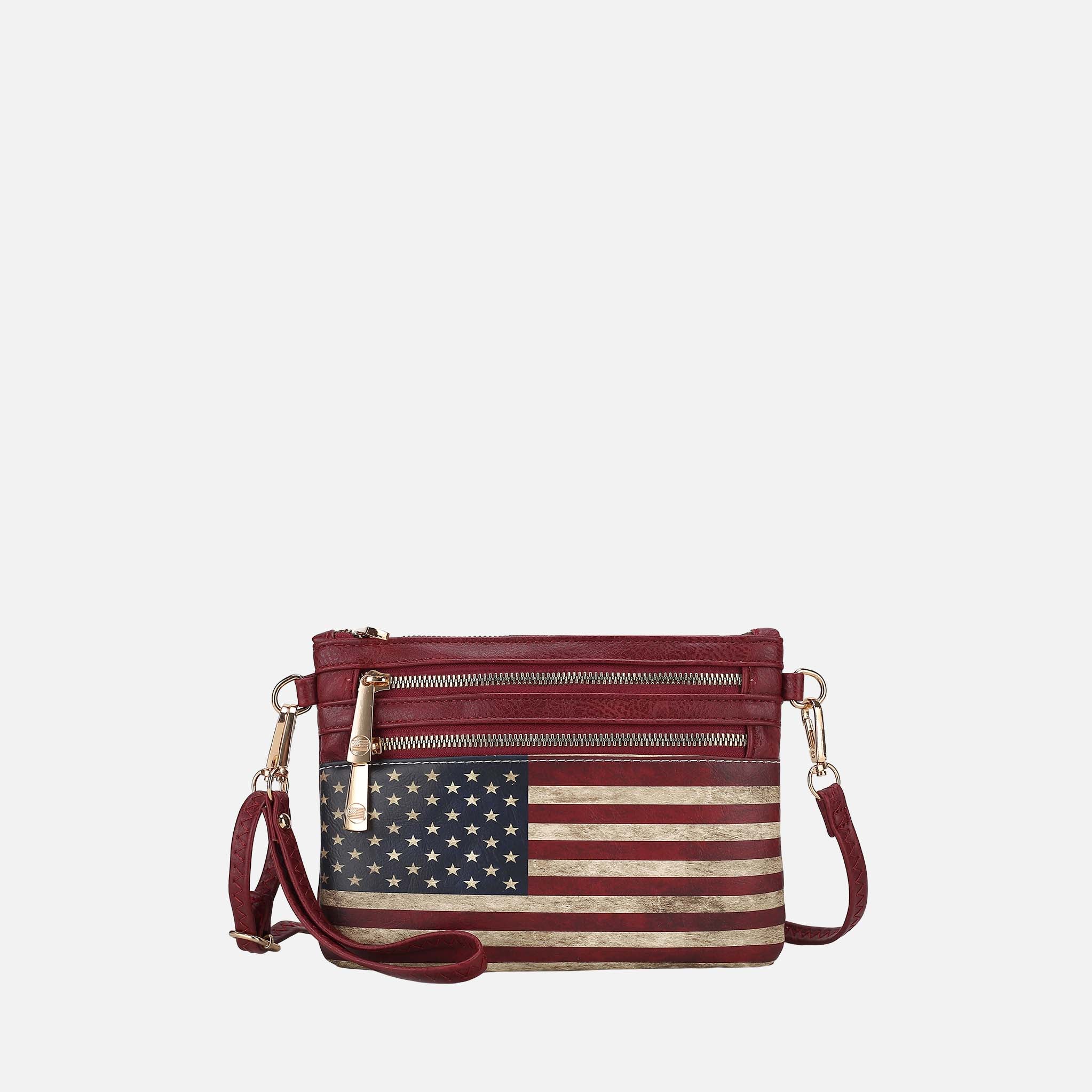 Alisson Printed Flag Crossbody Bag