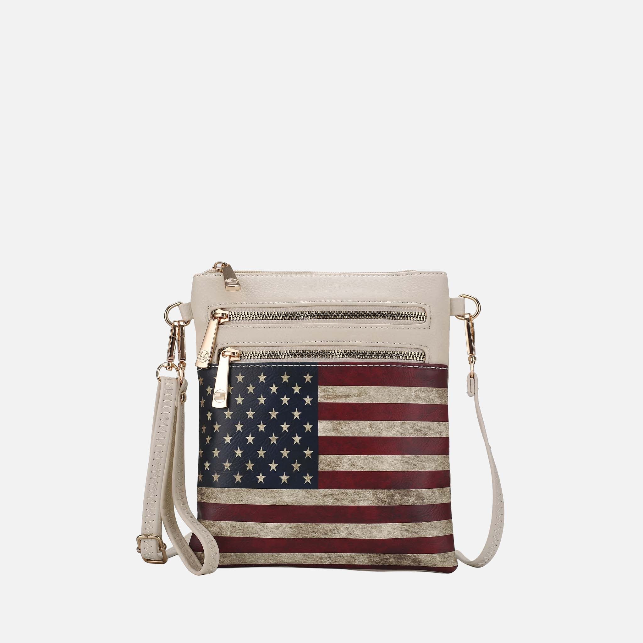 Genesis Printed Flag Crossbody Bag
