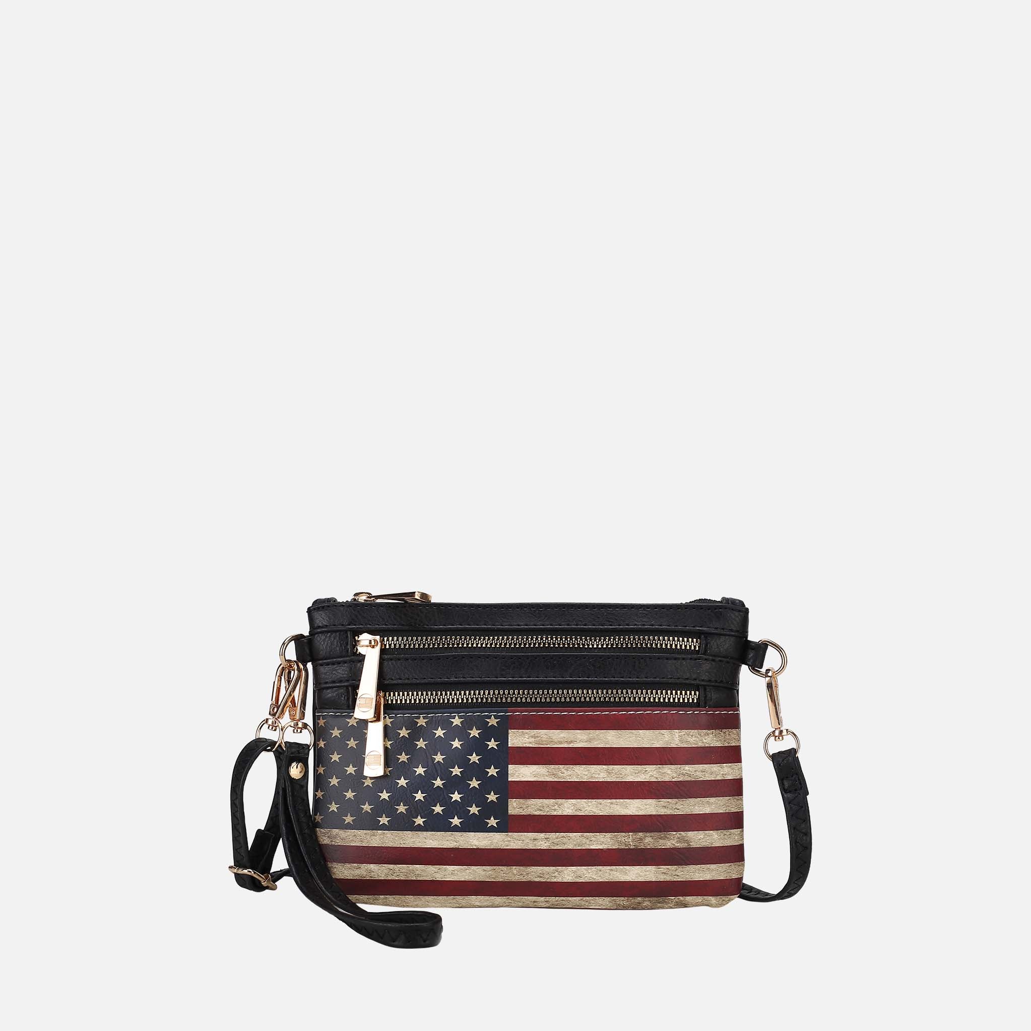 Alisson Printed Flag Crossbody Bag