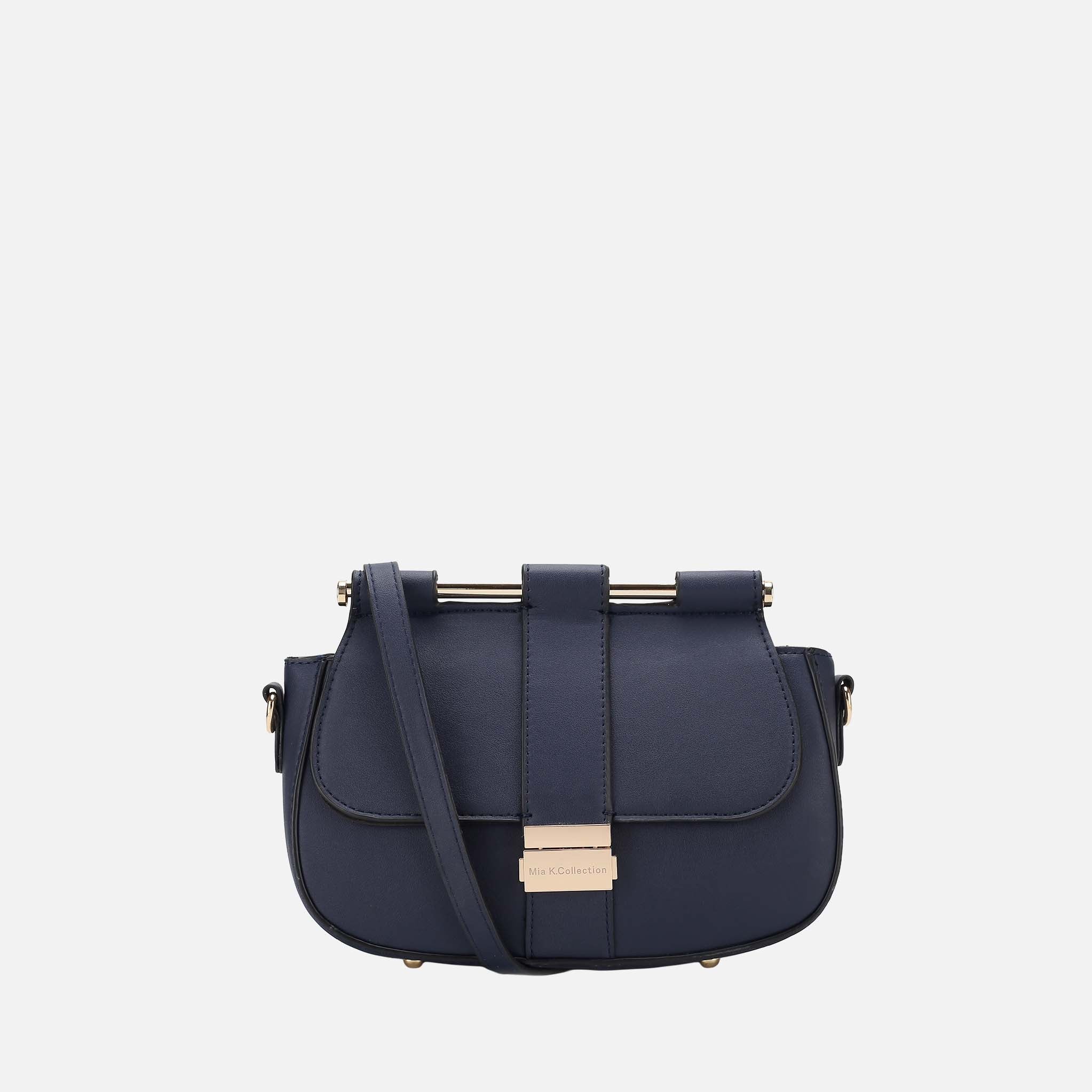 MKF Collection Crossbody Bag For Women, Vegan Leather Designer Shoulder Bag Purse Handbag By Mia K, Angela Charcoal, M
