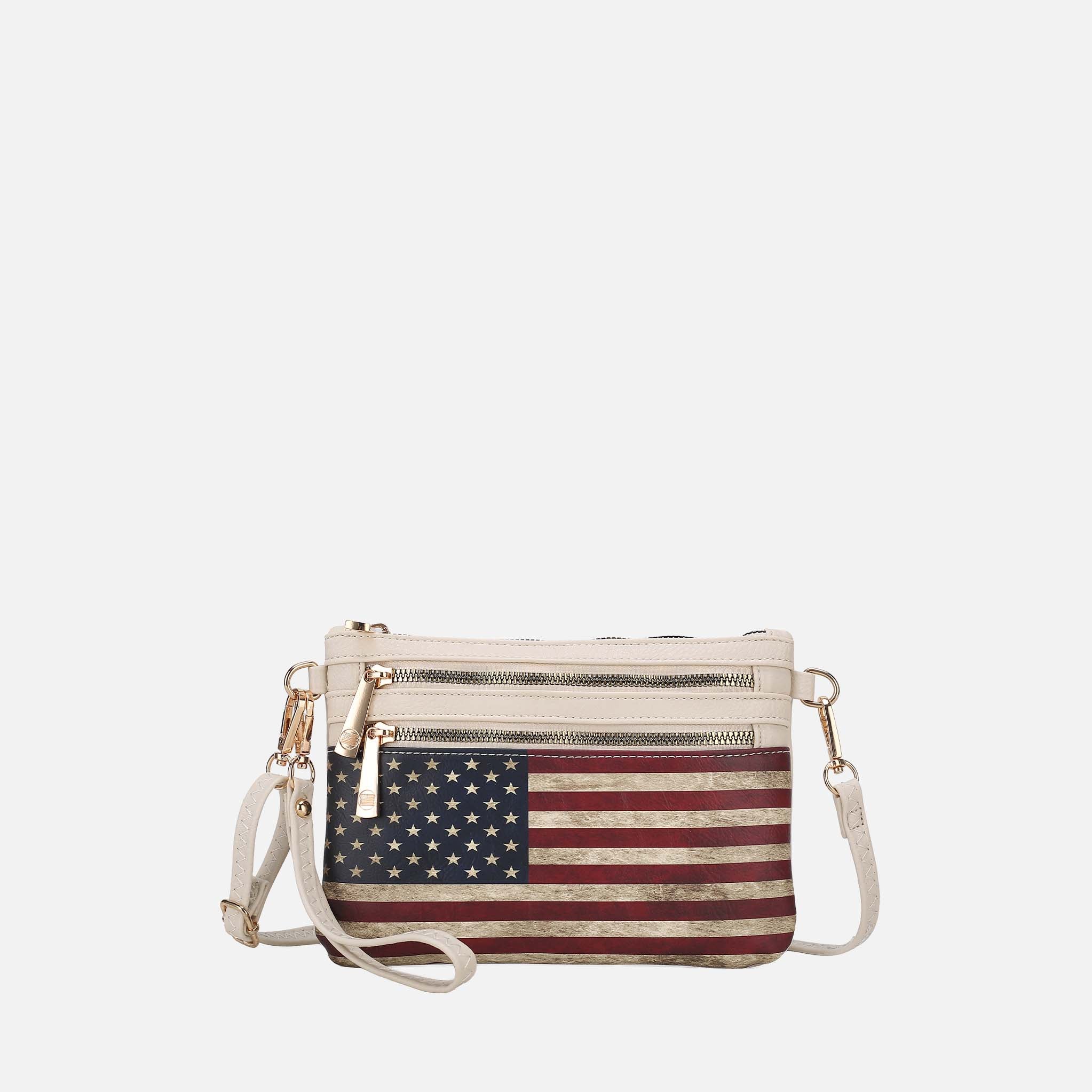 Alisson Printed Flag Crossbody Bag