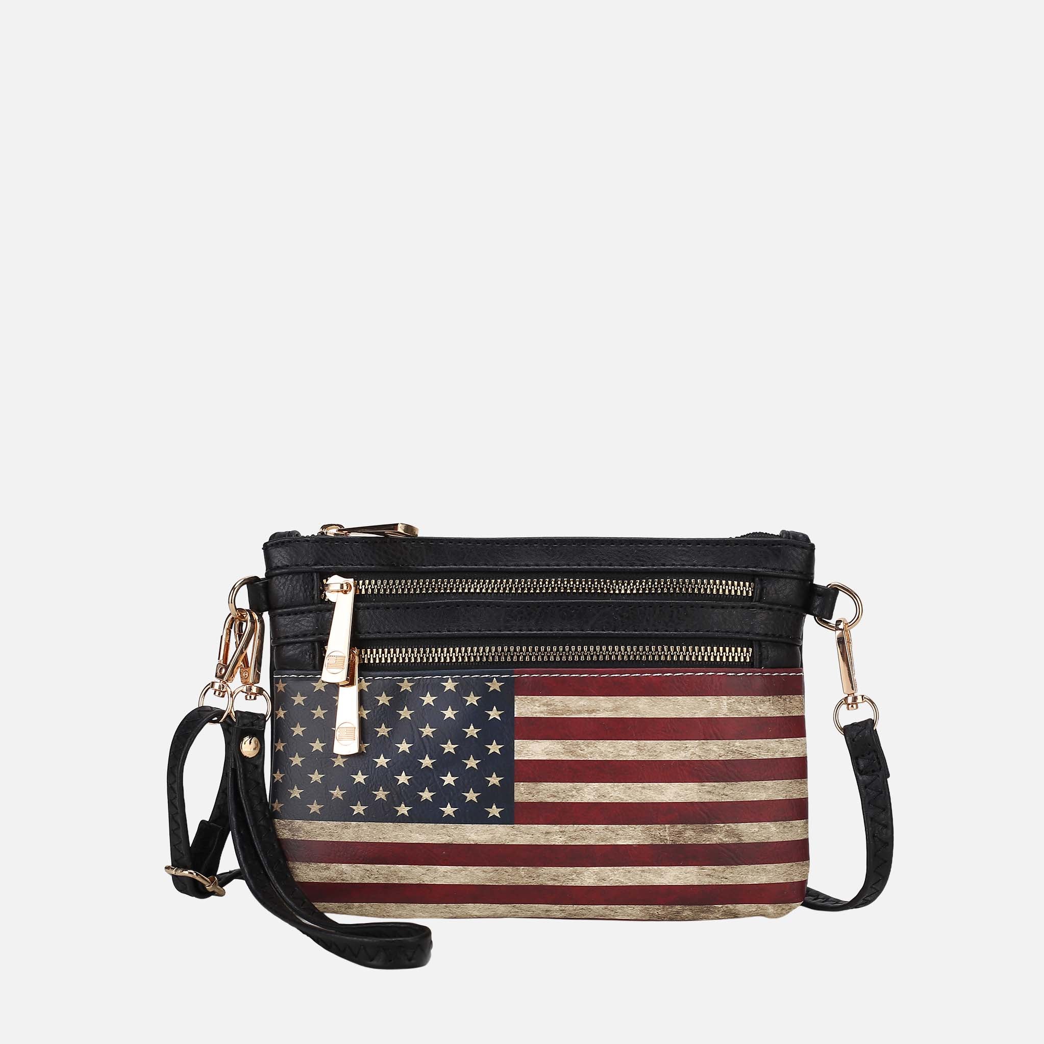 Alisson Printed Flag Crossbody Bag