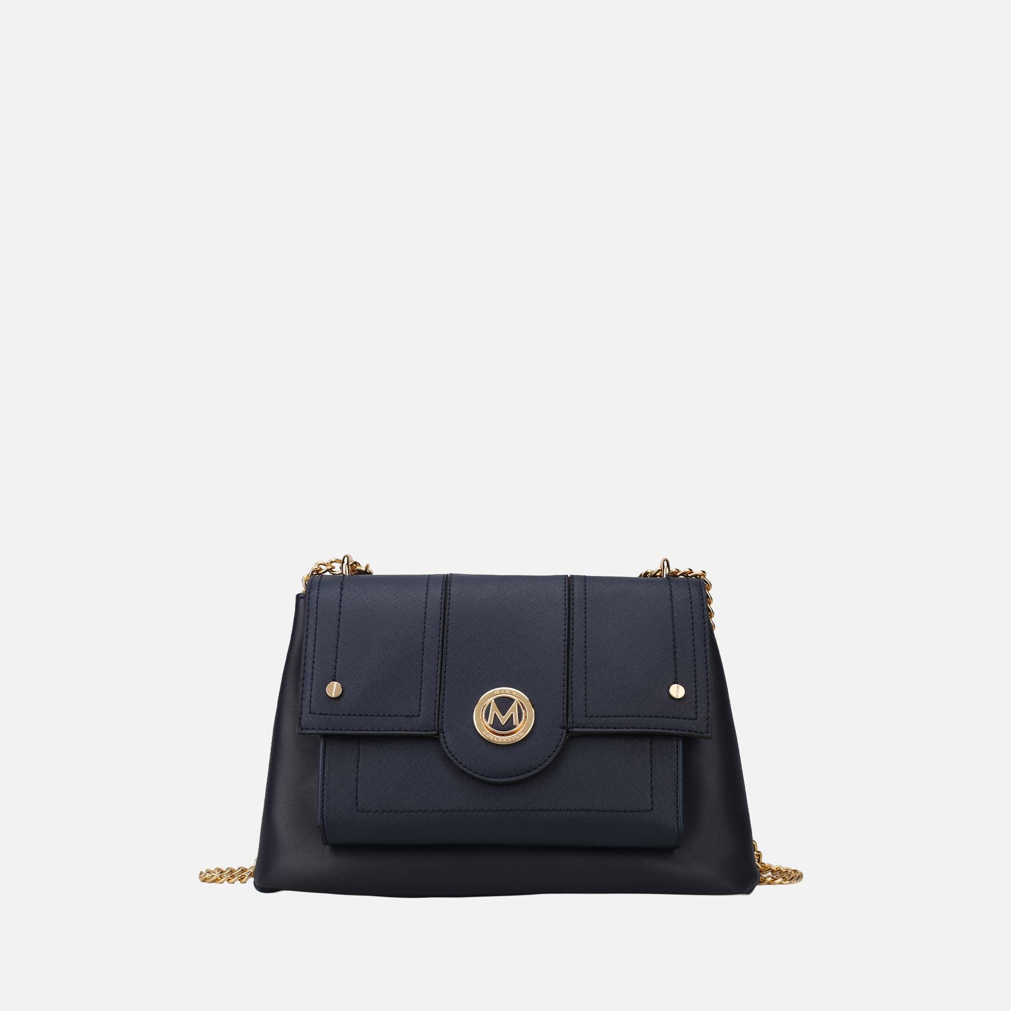 カバサ　Midnght k MKF Collection by Mia K. Eden Shoulder Bag for Women, Vegan