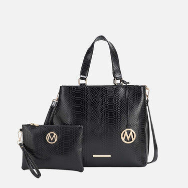 Beryl Embossed Tote Bag and Wristlet Set