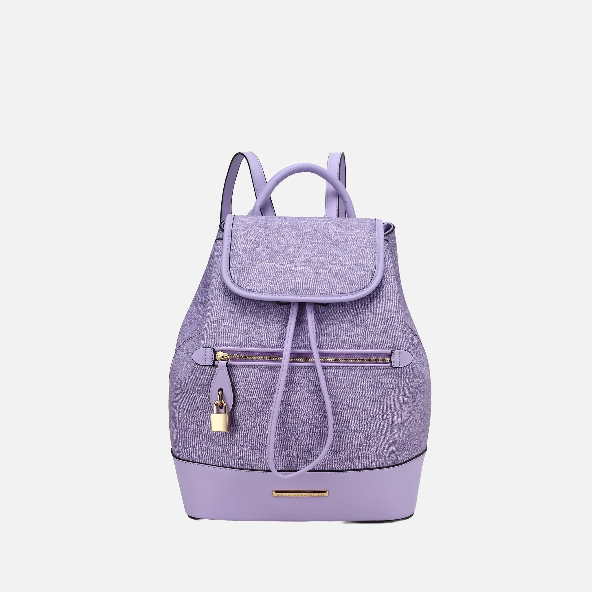 dark purple leather backpack MKF Collection Porsha Backpack by Mia K