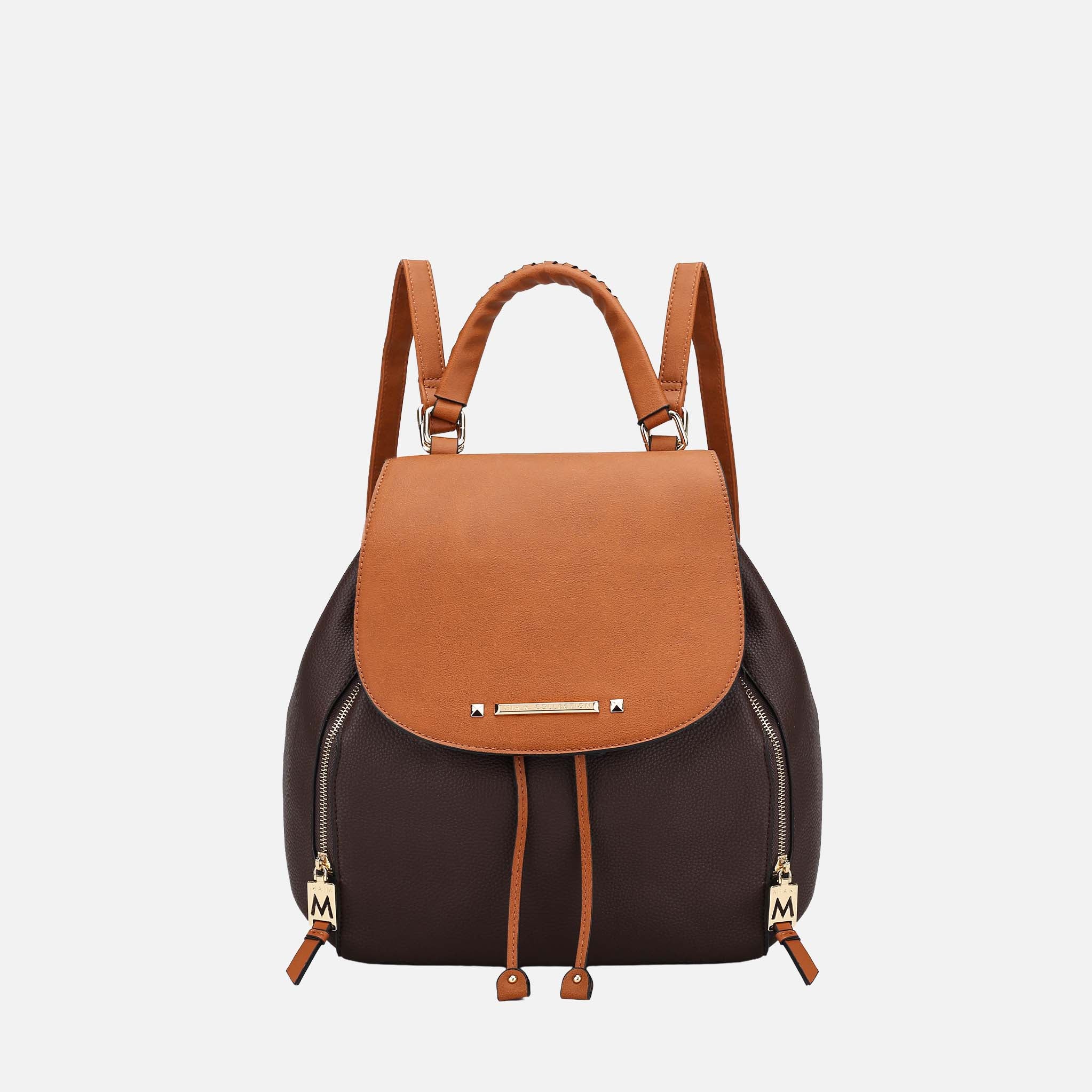backpack purses leather MKF Collection Kimberly Backpack by Mia K. Black Pewter