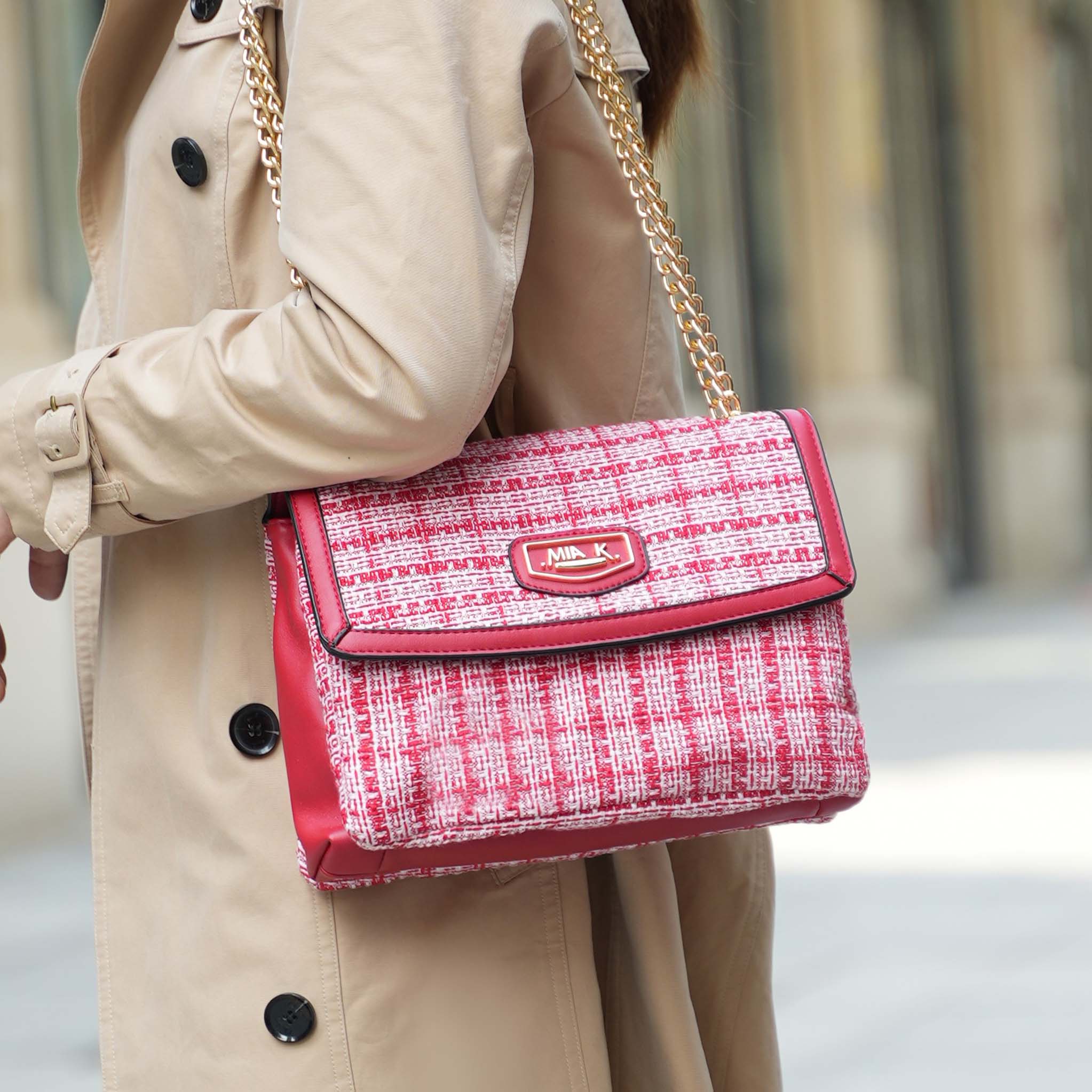 Mackenzie Tweed Womens Shoulder Bag