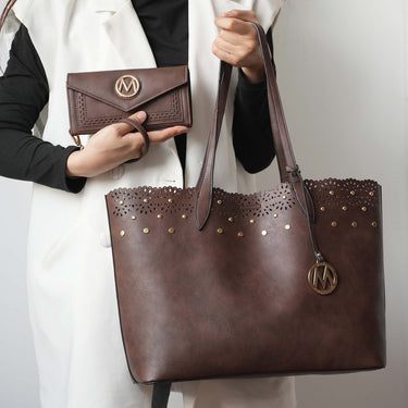 Mariahna 3 Pcs Shopper Tote, crossbody and Wallet