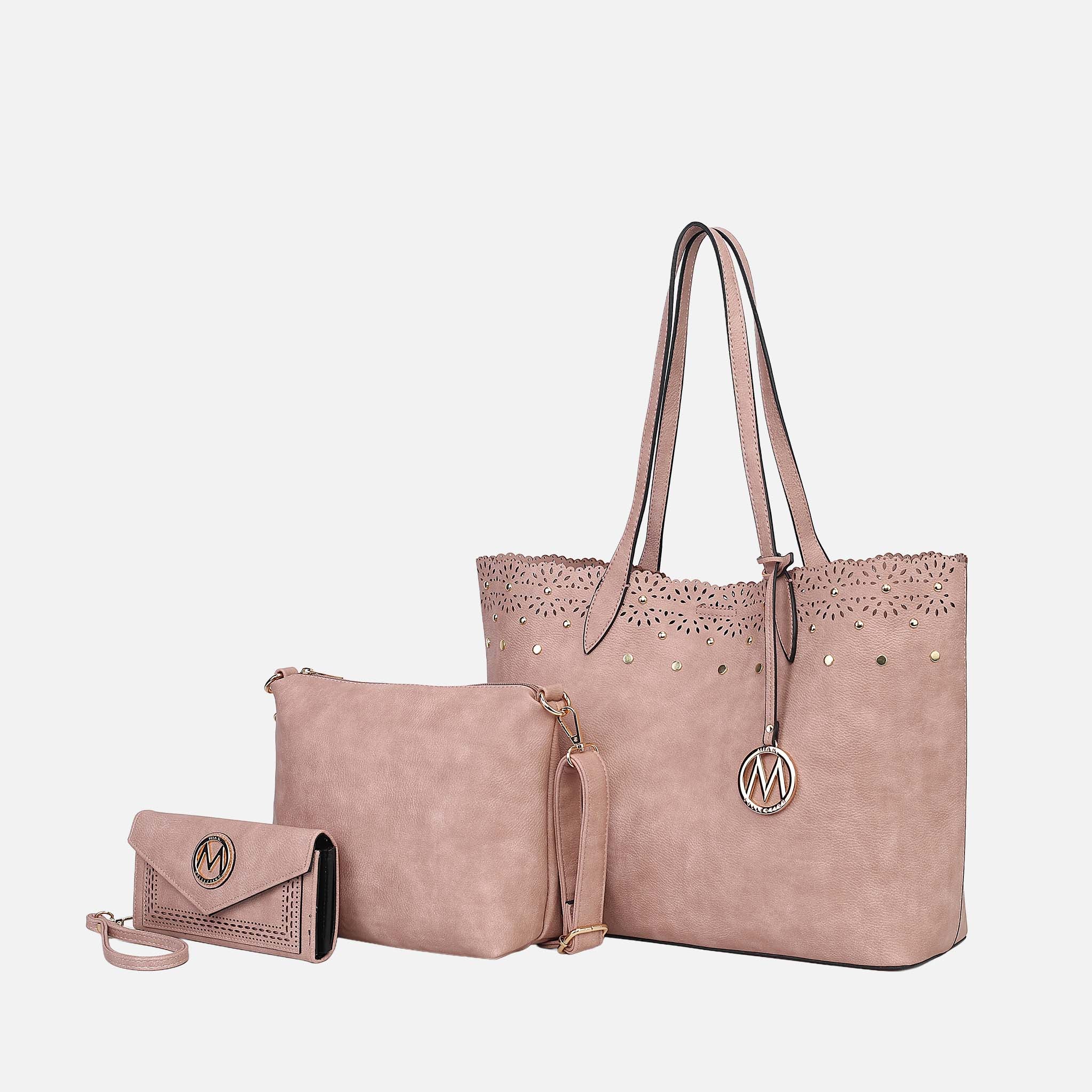 Mariahna 3 Pcs Shopper Tote, crossbody and Wallet