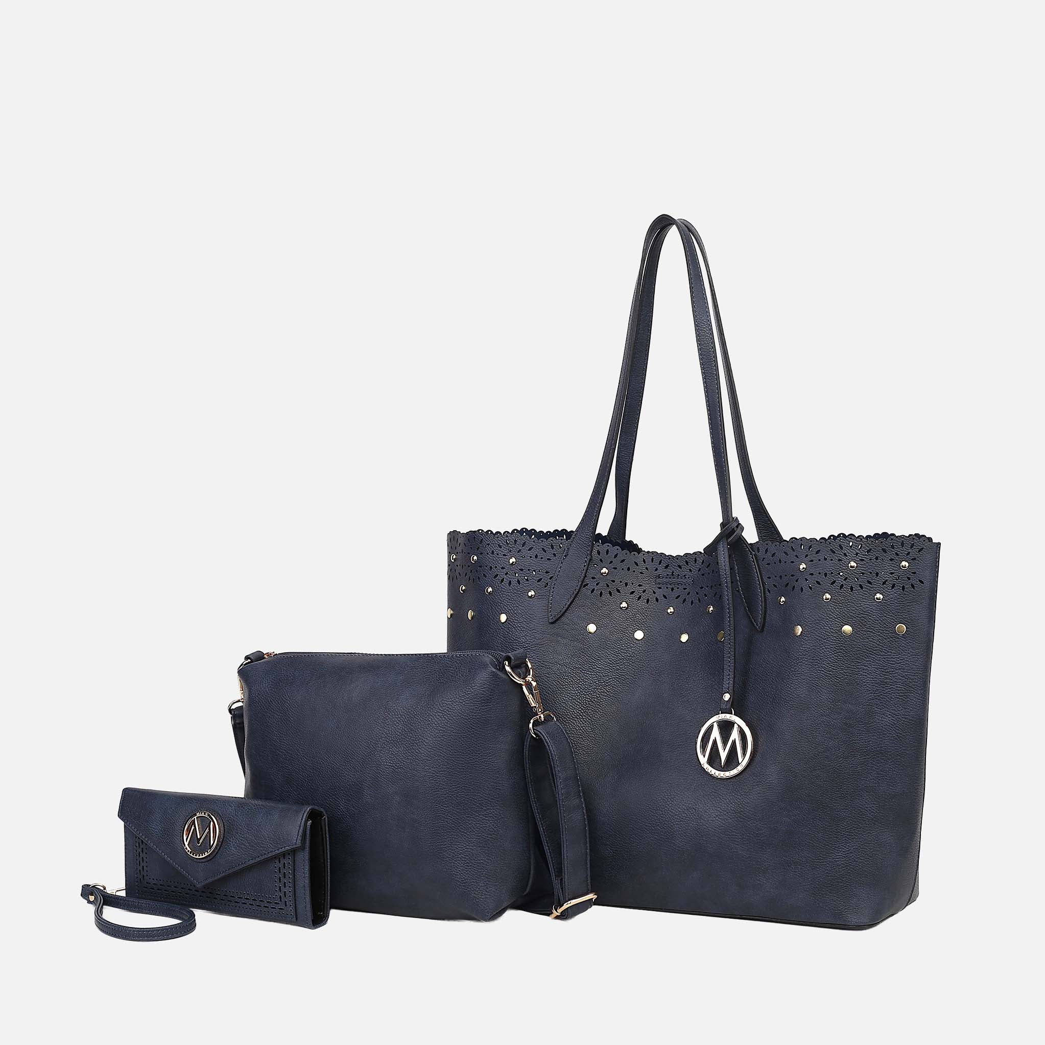 Mariahna 3 Pcs Shopper Tote, crossbody and Wallet