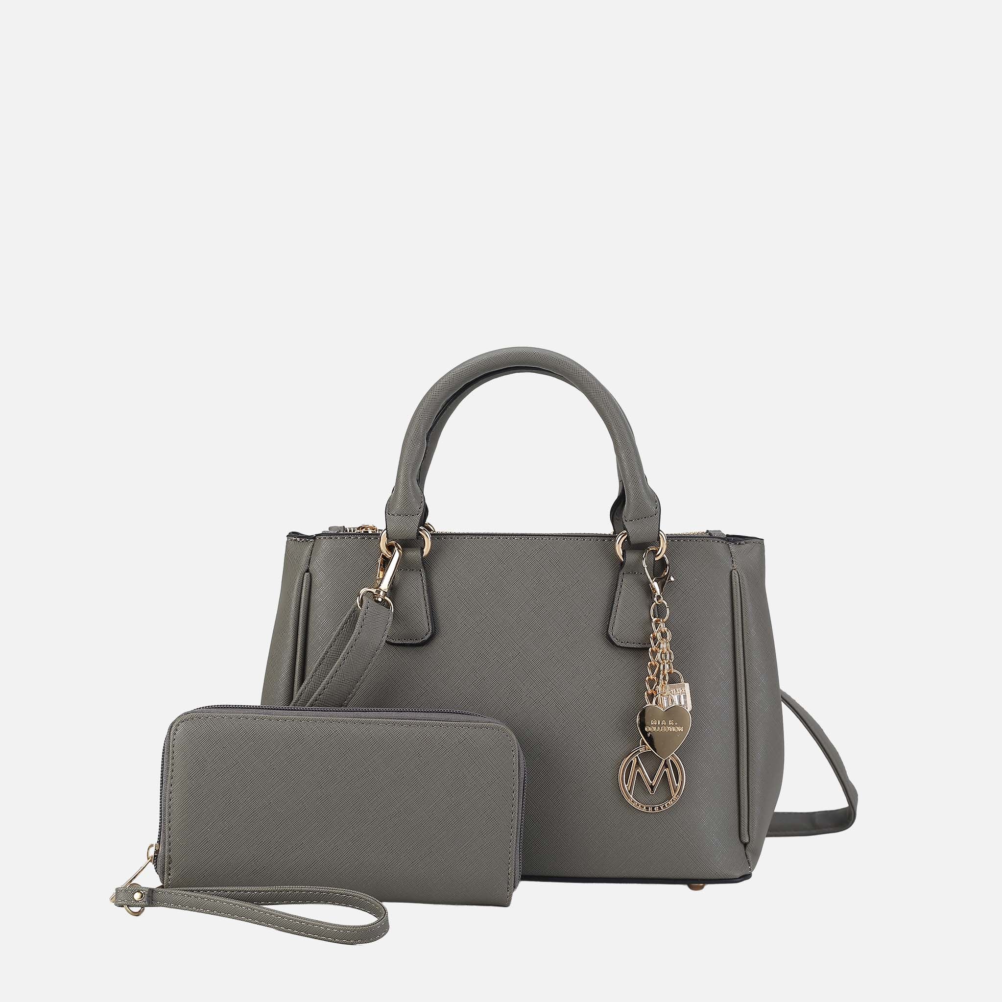 MKバッグ Avril Extra-Small Leather and Suede Satchel in POWDER BLUSH - Sale