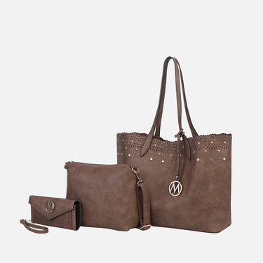 Mariahna 3 Pcs Shopper Tote, crossbody and Wallet