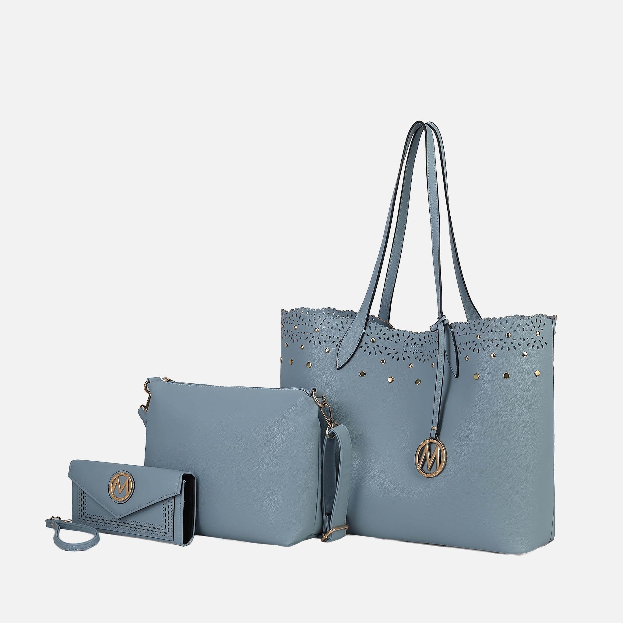 Mariahna 3 Pcs Shopper Tote, crossbody and Wallet