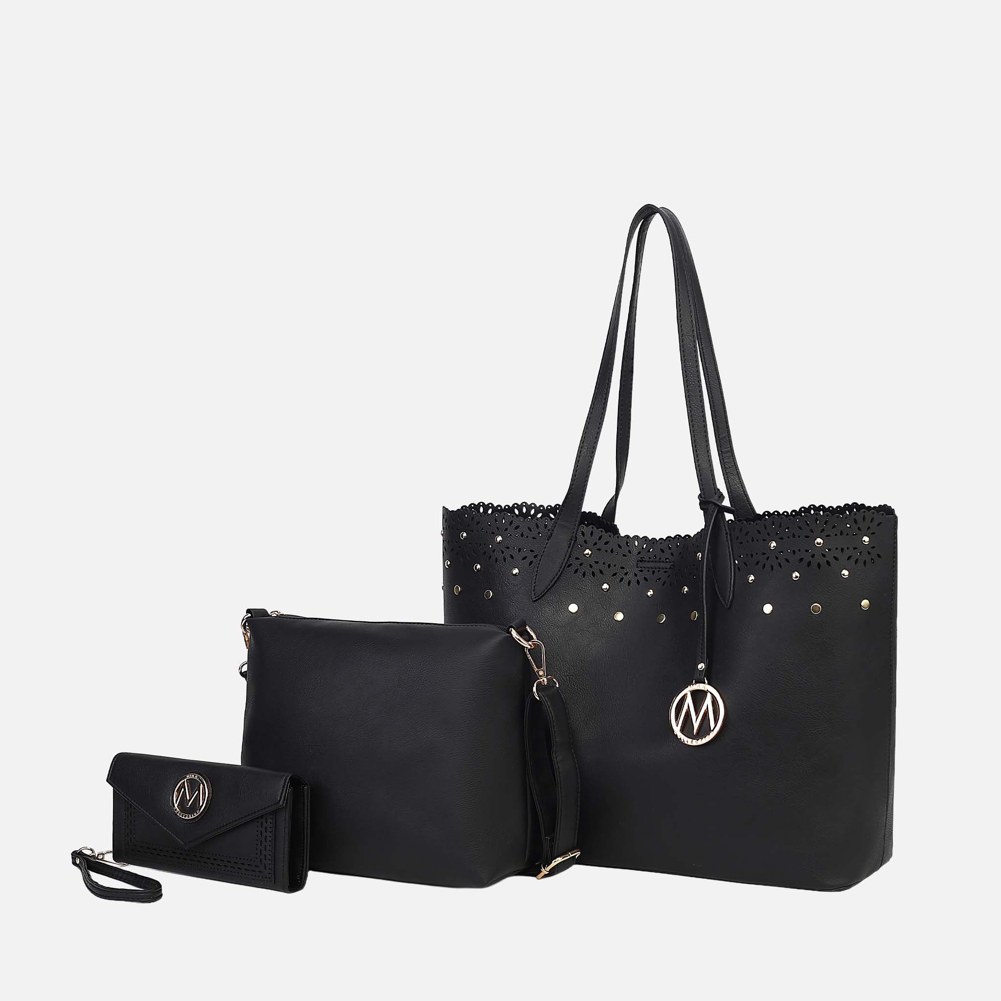 Mariahna 3 Pcs Shopper Tote, crossbody and Wallet