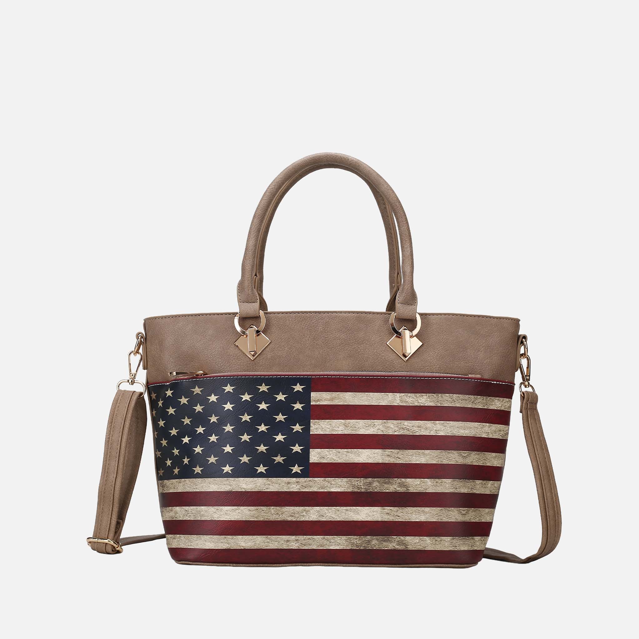 Lilian Printed Flag Tote Bag