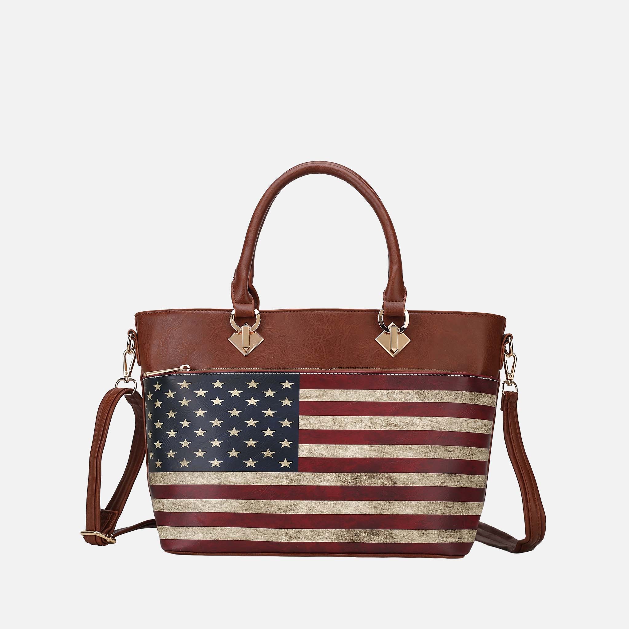 Lilian Printed Flag Tote Bag