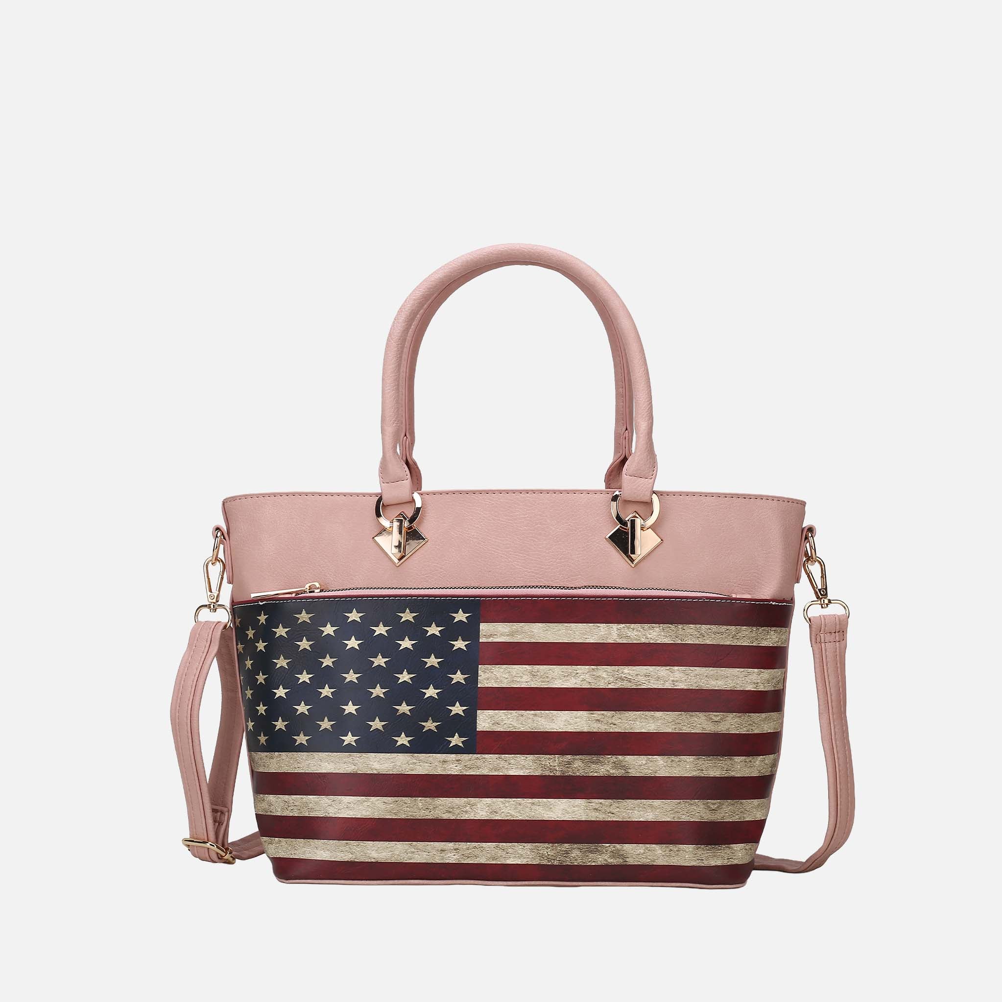 Lilian Printed Flag Tote Bag