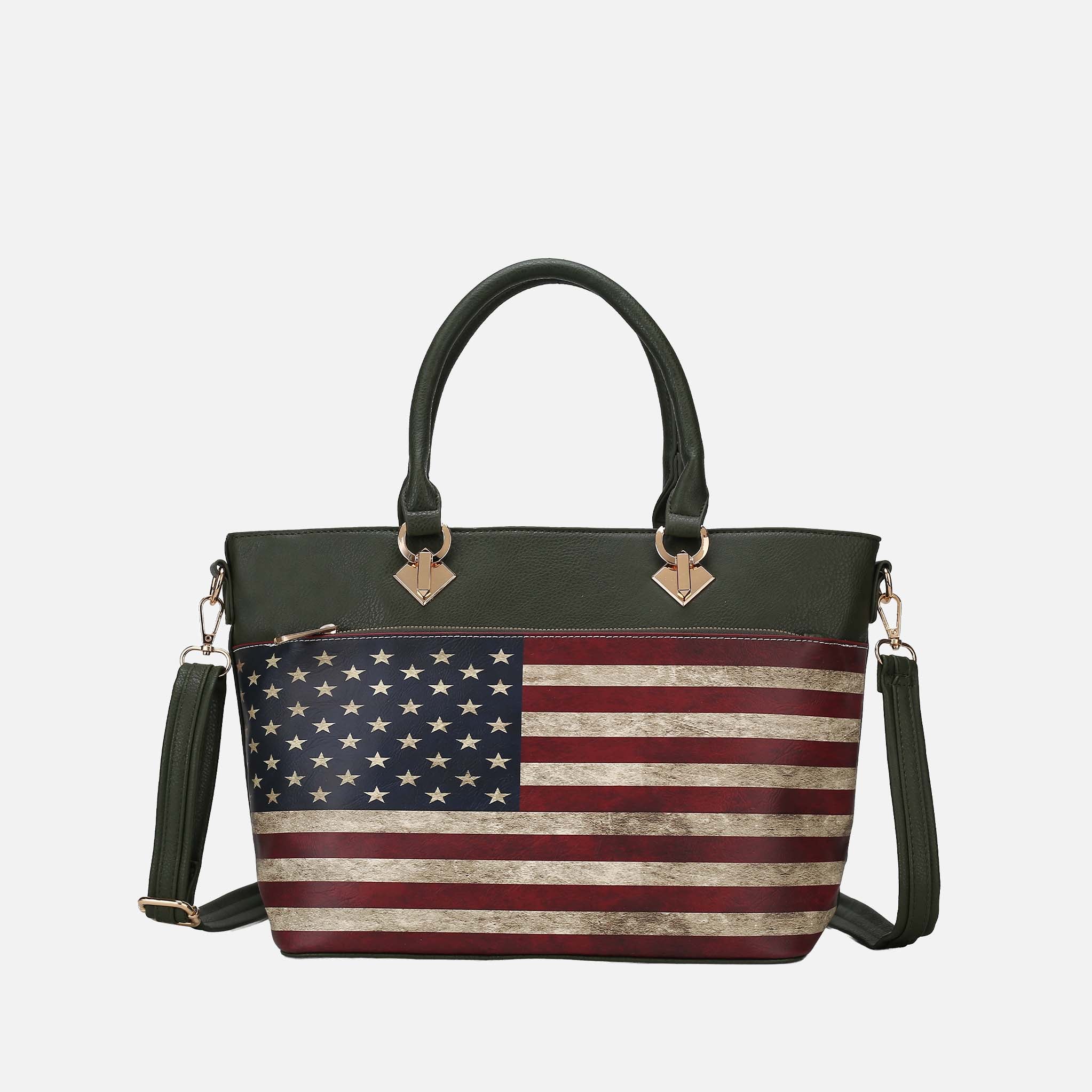 Lilian Printed Flag Tote Bag