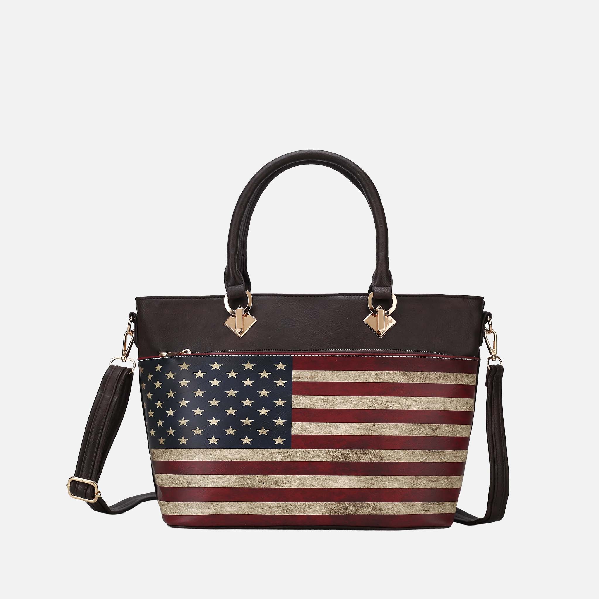 Lilian Printed Flag Tote Bag