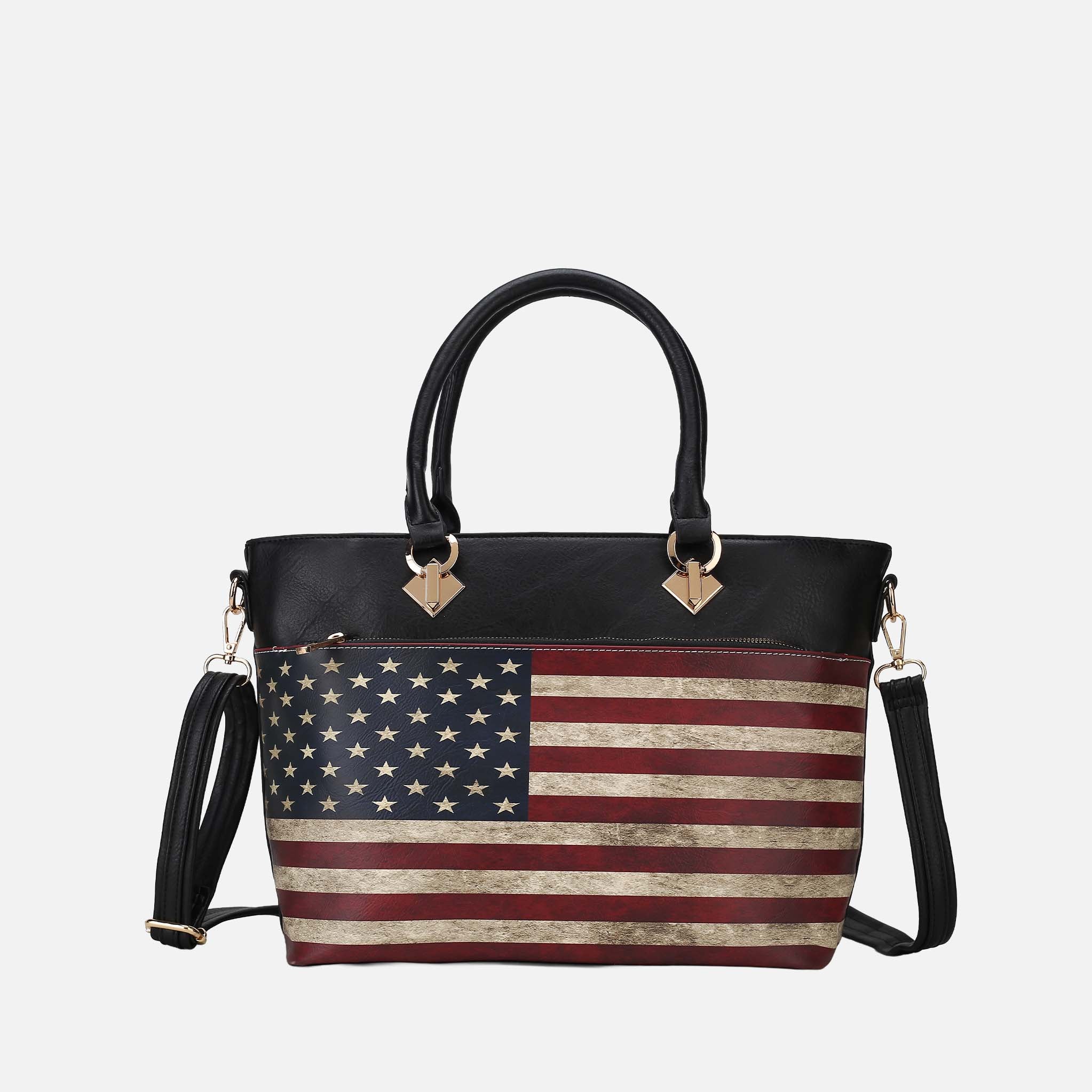 Lilian Printed Flag Tote Bag