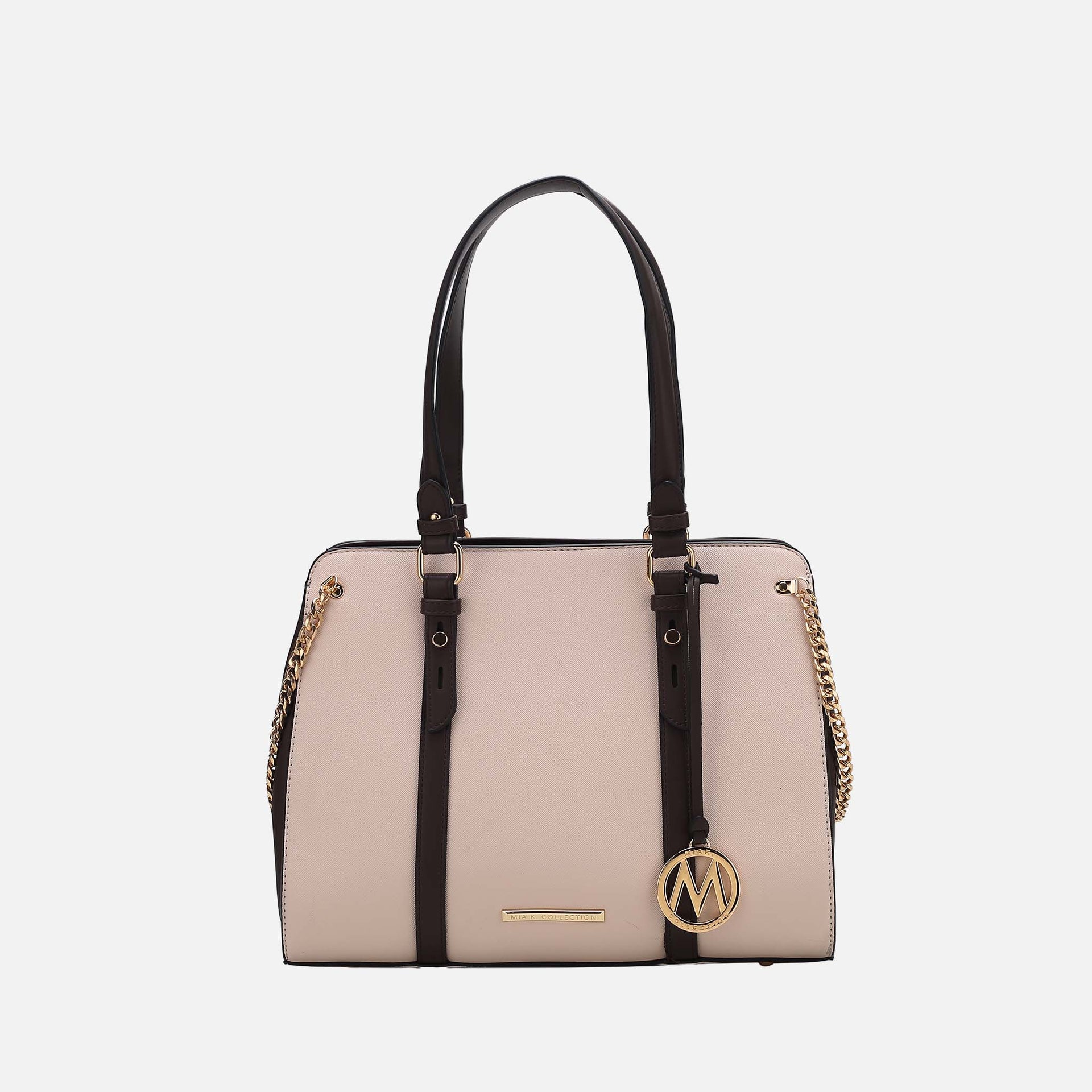 MKF Collection by Mia K. Amy Color-Block Shoulder Bag for Women, Vegan  Leather Top-Handle Women Handbag Purse - Light Blue