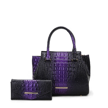 Bently Croc-Embossed Tote and Set