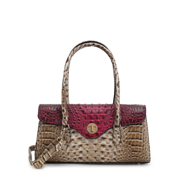 Liviana Croc-Embossed Shoulder Bag