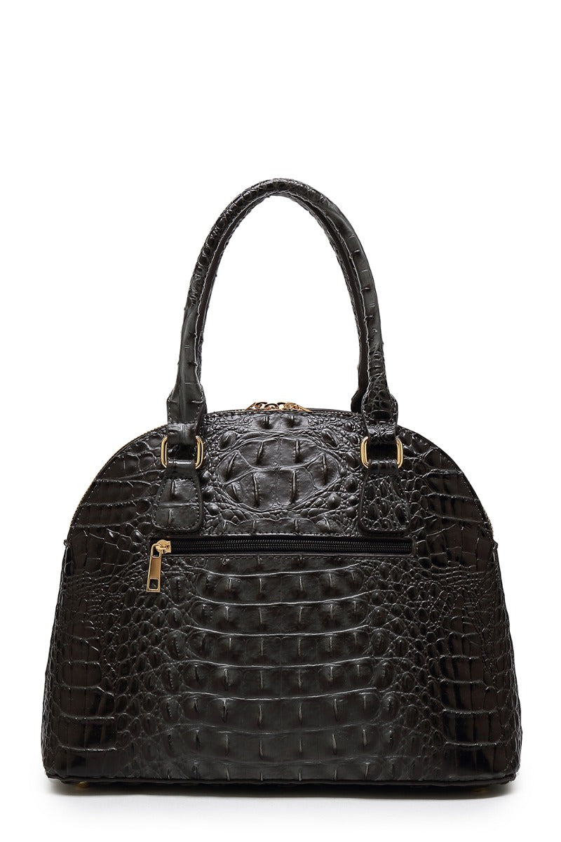 Staci Embossed Satchel Bag