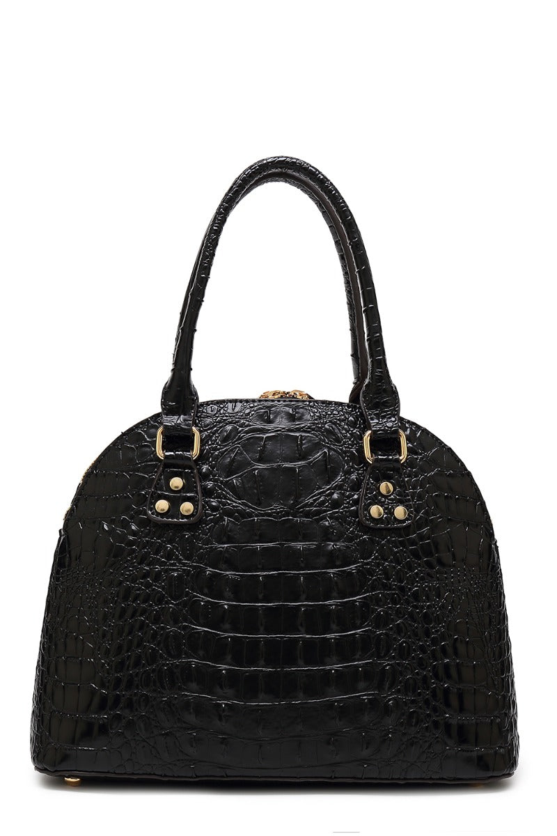 Staci Embossed Satchel Bag