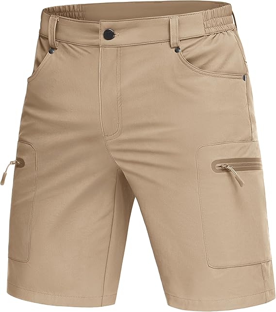 Men's Hiking Cargo Shorts 10" Lightweight Outdoor Work Shorts for Men Travel Casual with 5 Pockets