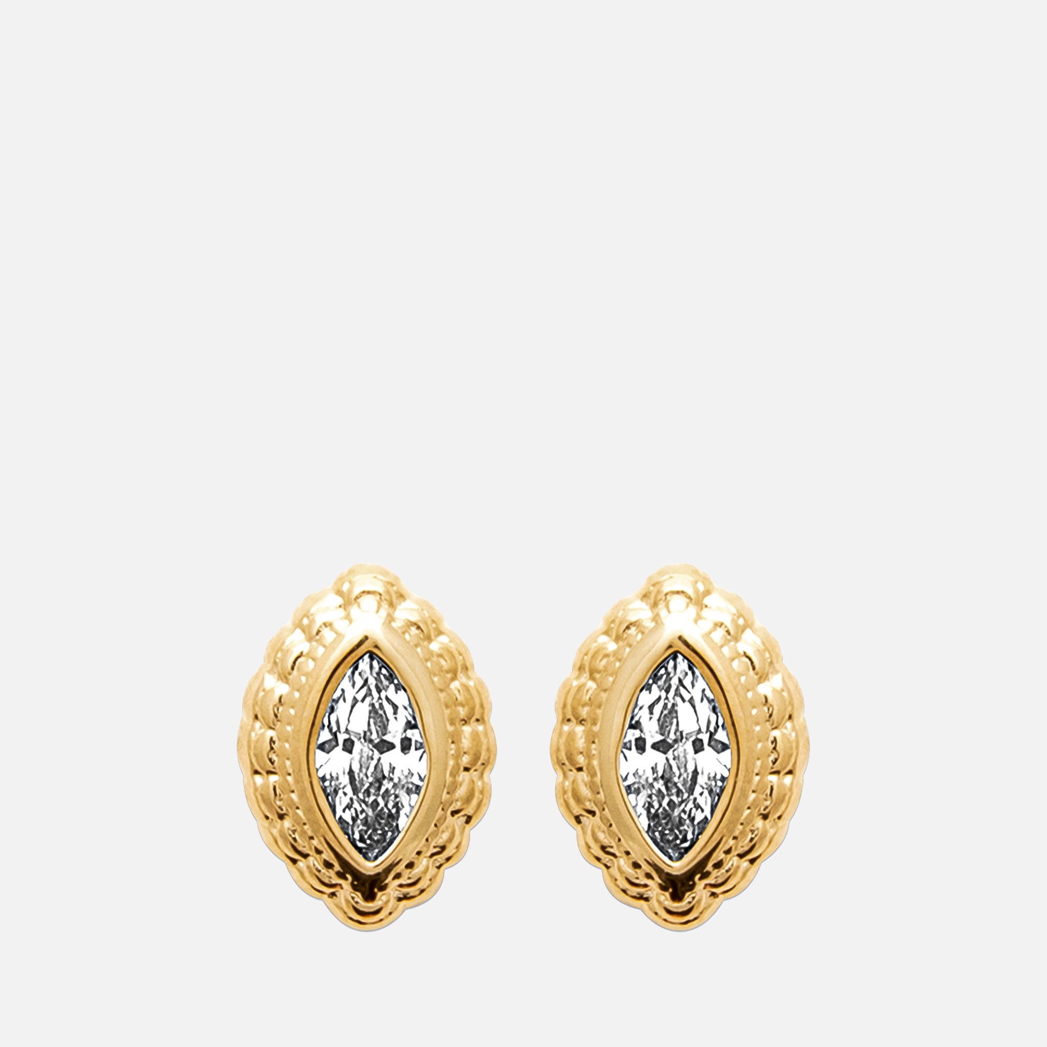 Vida Marquise Halo Studs