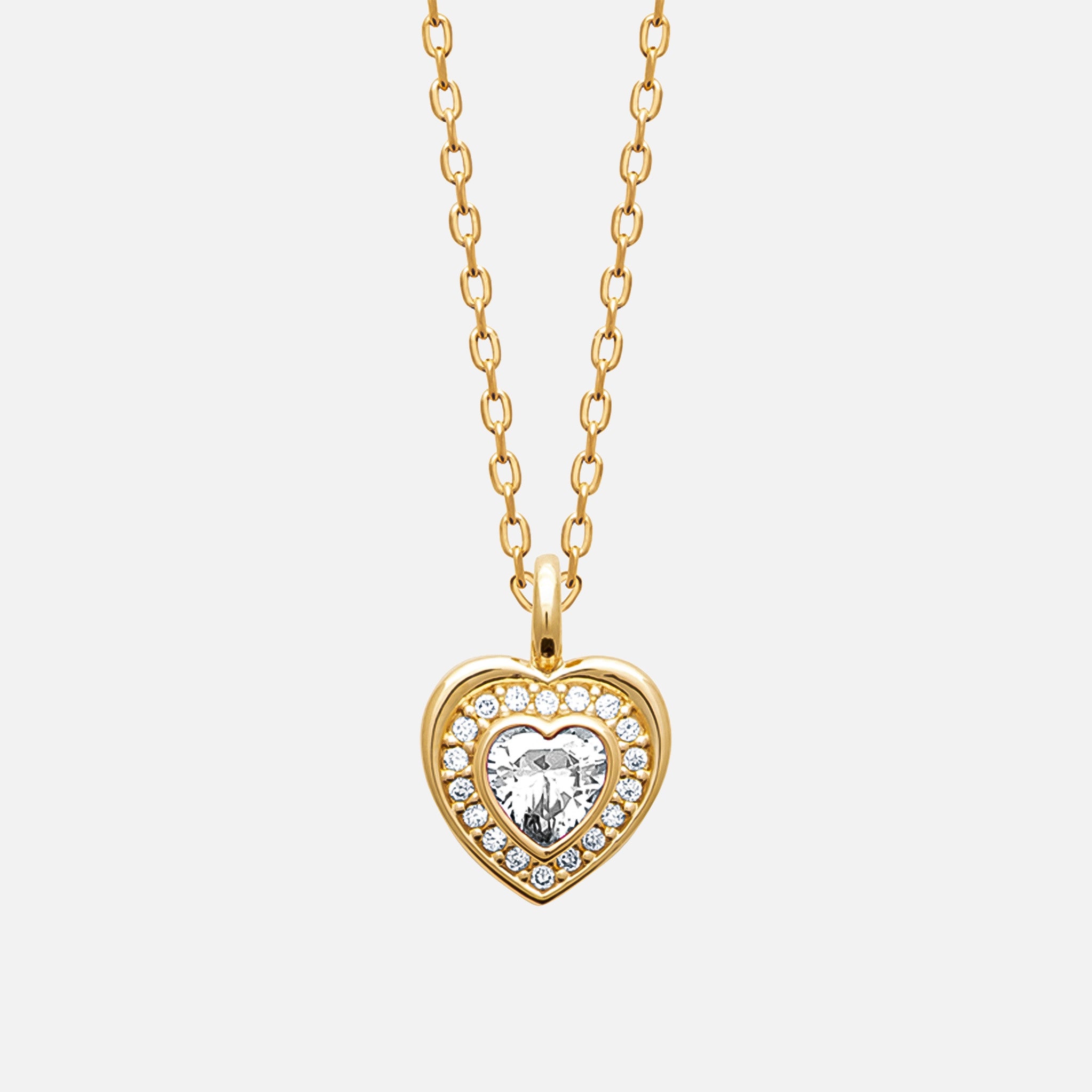 Amora Radiance Heart Pendant Necklace