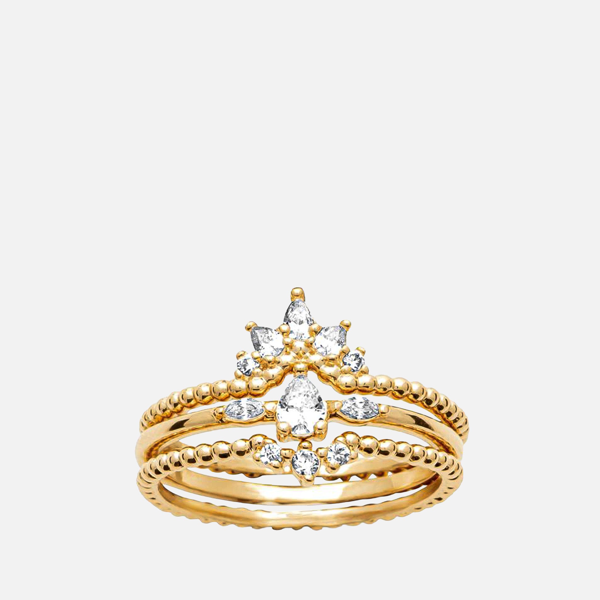 Solenya Cluster Beaded Ring