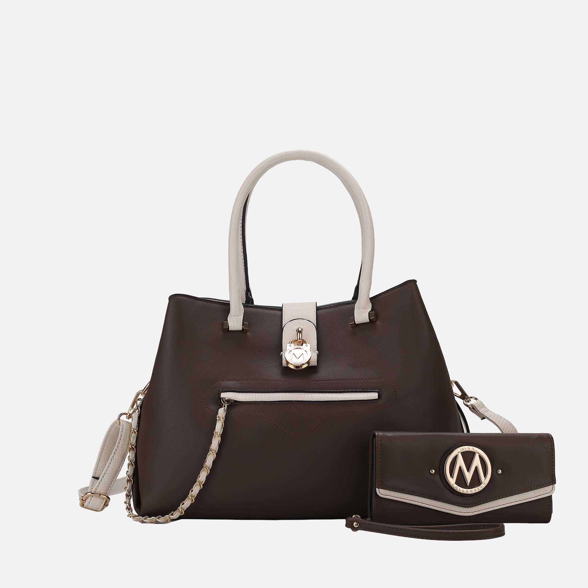 Edith Vegan Leather Women Tote Bag With wallet