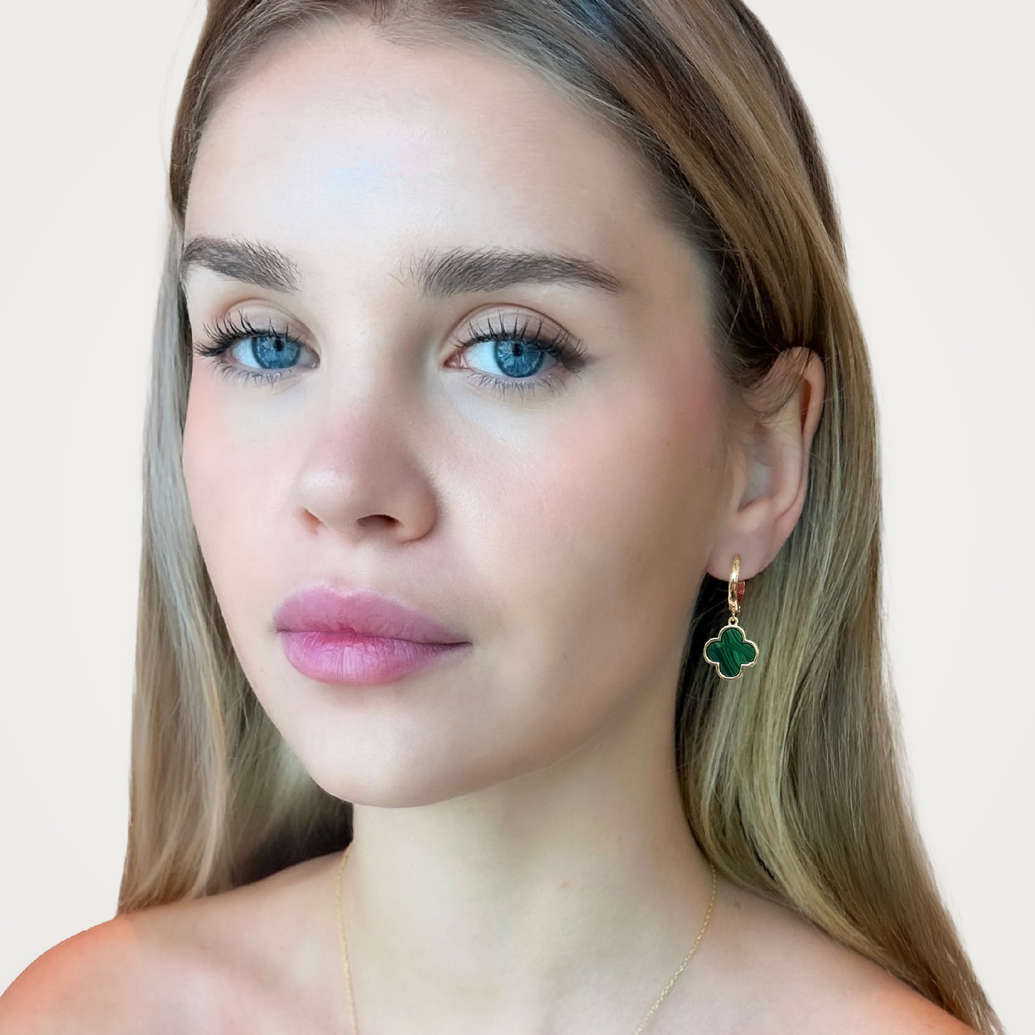 Verde Stripe Drop Earrings
