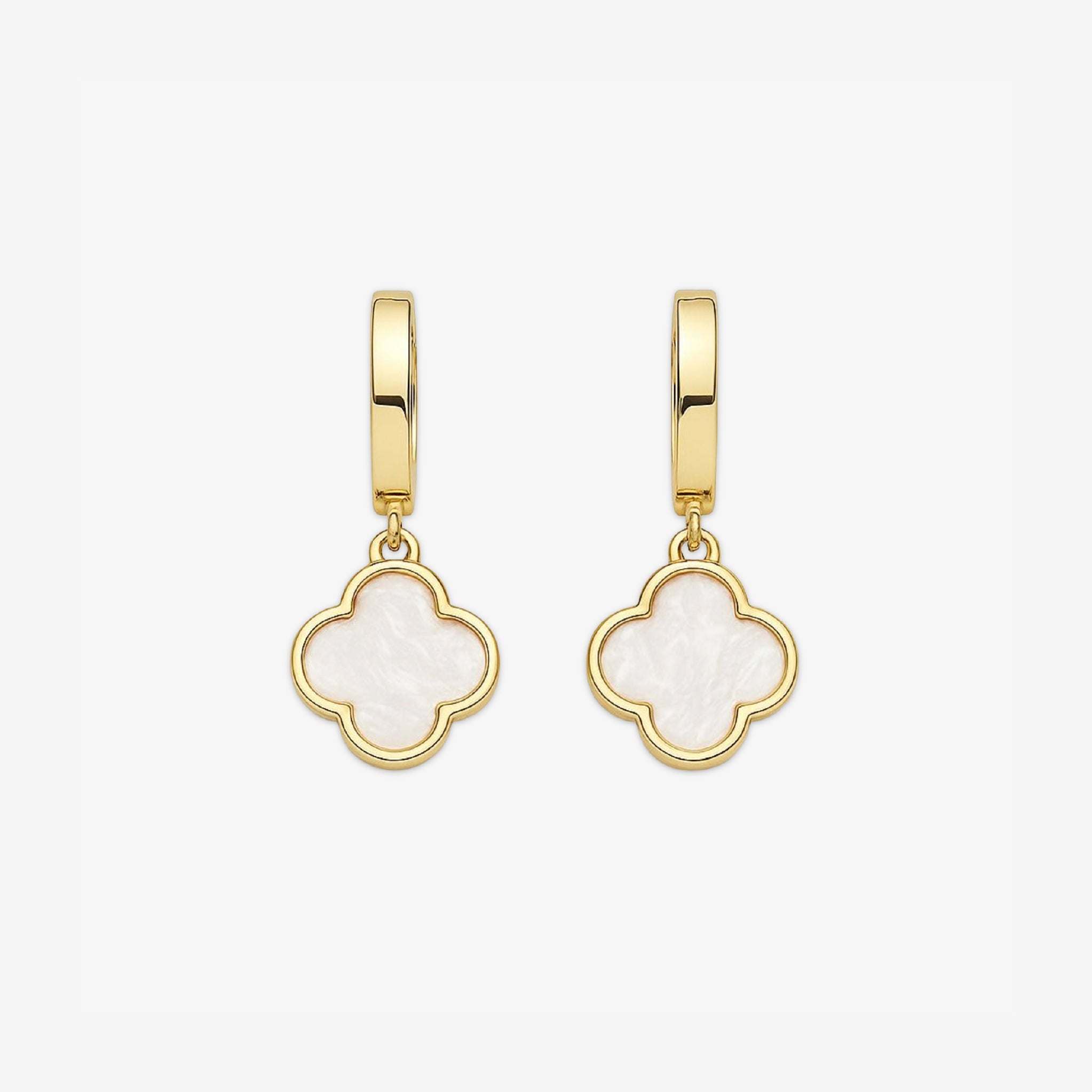 Lustre Clover Drop Earrings