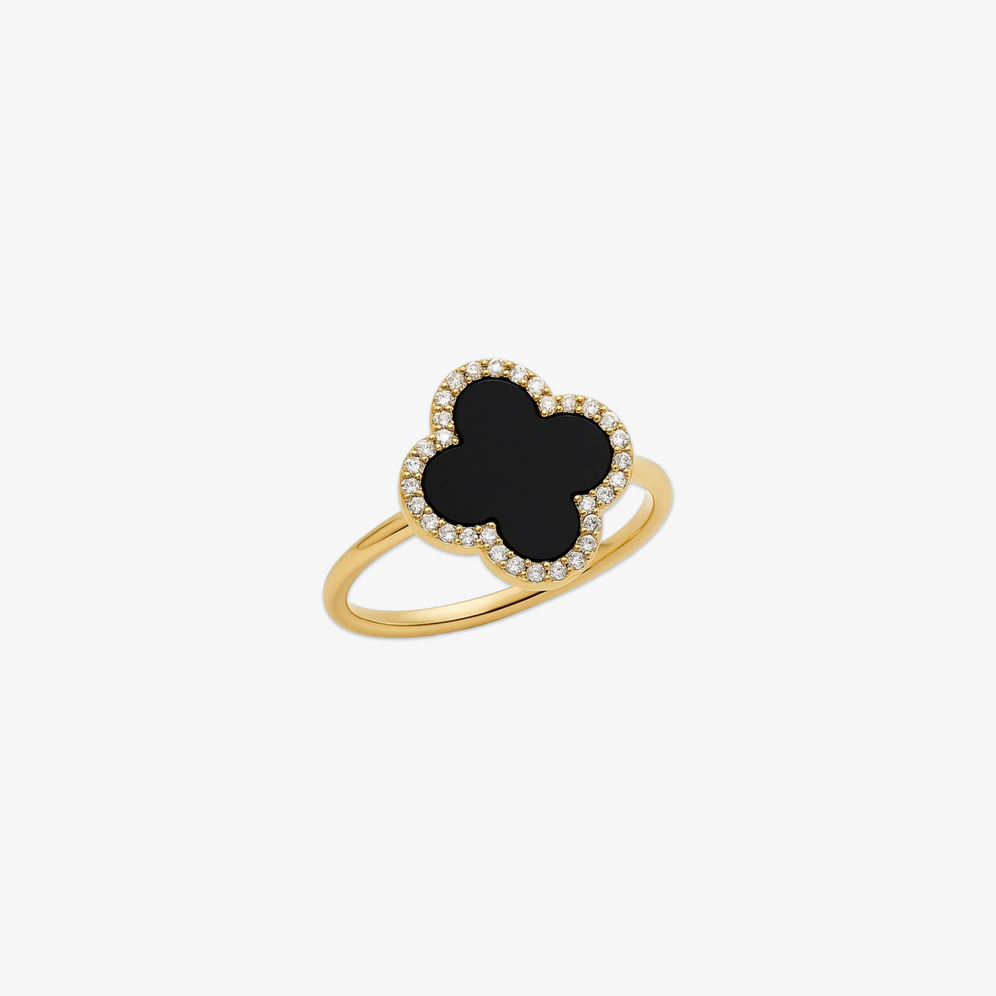 Noir Clover Ring