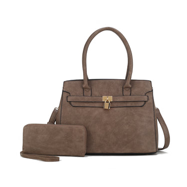 Bruna Satchel Bag and Wallet Set