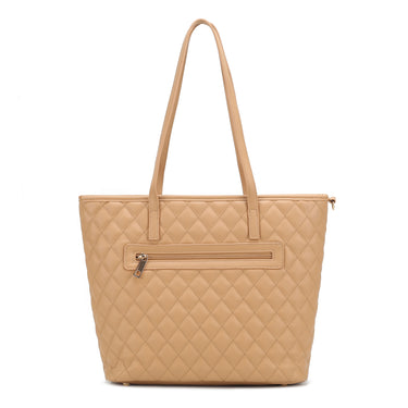 Tansy Quilted Vegan Leather Womenâ€™s Tote Bag - 2pcs