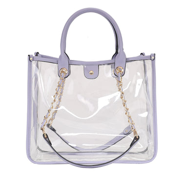 Diva PVC Tote Bag with Tweed Bucket Bag