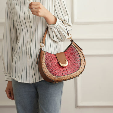 The Jain Croc-Embossed Shoulder Bag