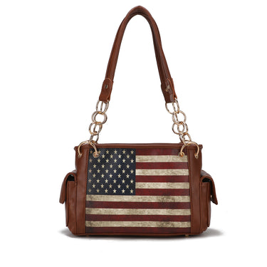 Alaina Printed Flag Shoulder Bag