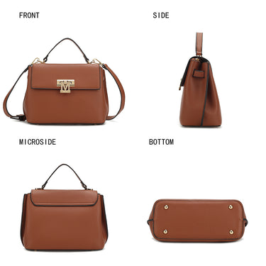 Hadley Vegan Leather Women's Satchel Handbag & Wristlet Wallet 2 pcs
