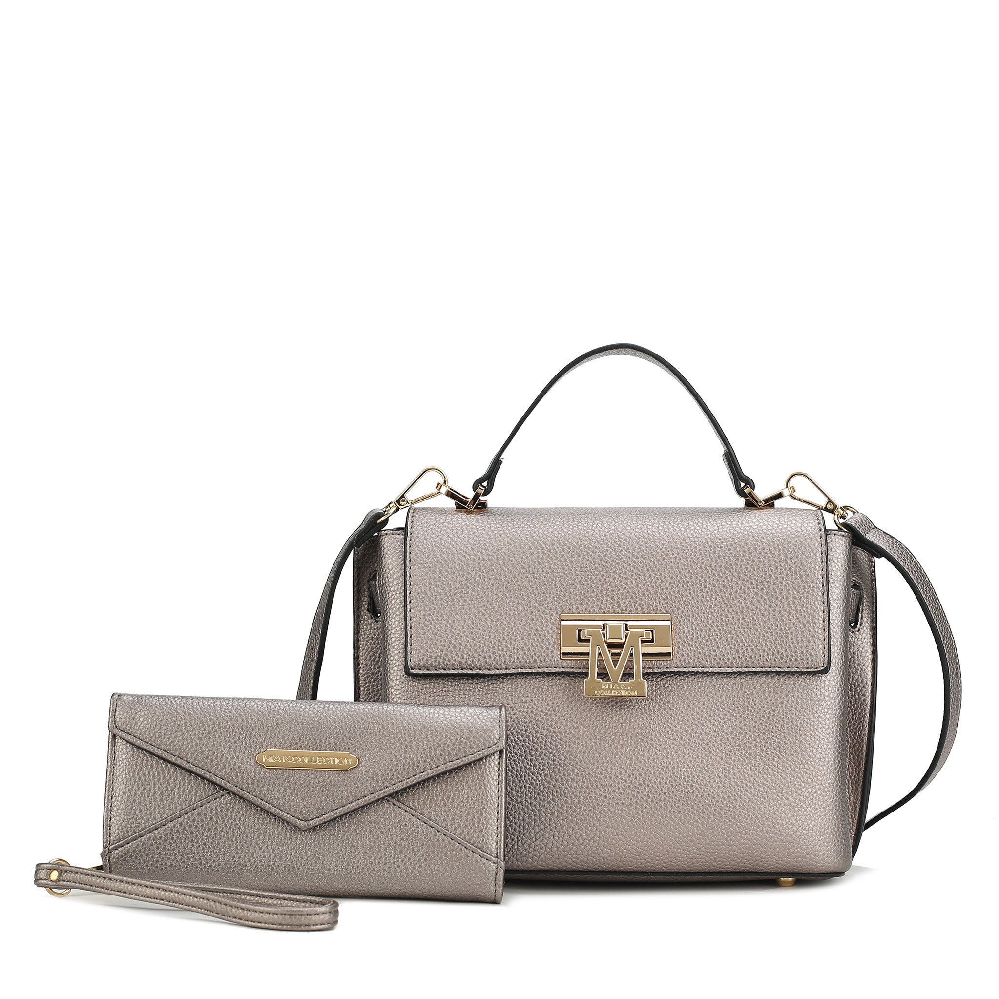 MKF Collection by Mia K. Hadley Satchel Bags for Women, Vegan Leather Work bag Top-Handle Shoulder bag Crossbody